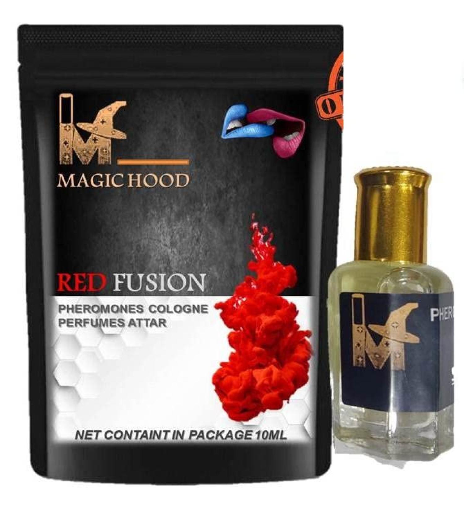 MagicHood Roll-On - The Original Pheromone Attract Formula Infused Essential Oil Perfume Cologne - Unisex For Men and Women 10ml (RED FUSION) - Buy Online on GoSupps.com