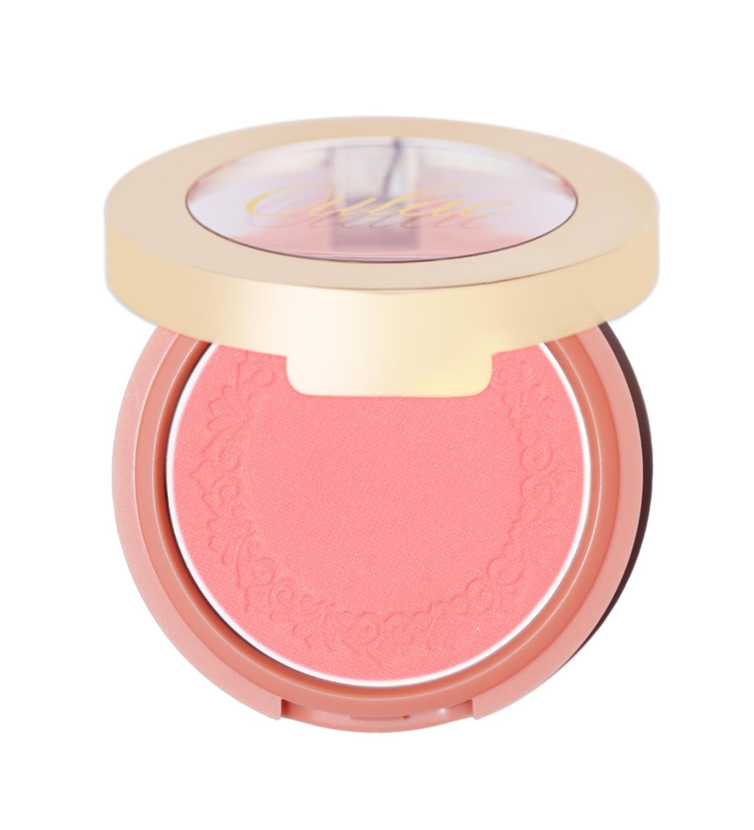 Oulac Rouge Powder Matt Blush - Natural Vegan Makeup | Super-Fine Powder | Gentle Application | 4.8g 13 Petal Blossom (Matte Light Yellow Pink) - Cruelty-Free & Suitable for All Skin Types - Buy Online on GoSupps.com