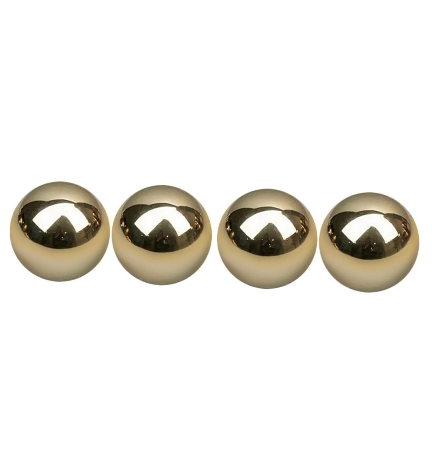 Healvian Brass Gymnastics Balls - 4 Portable Copper Massage Balls for Health & Exercise - Buy Online on GoSupps.com