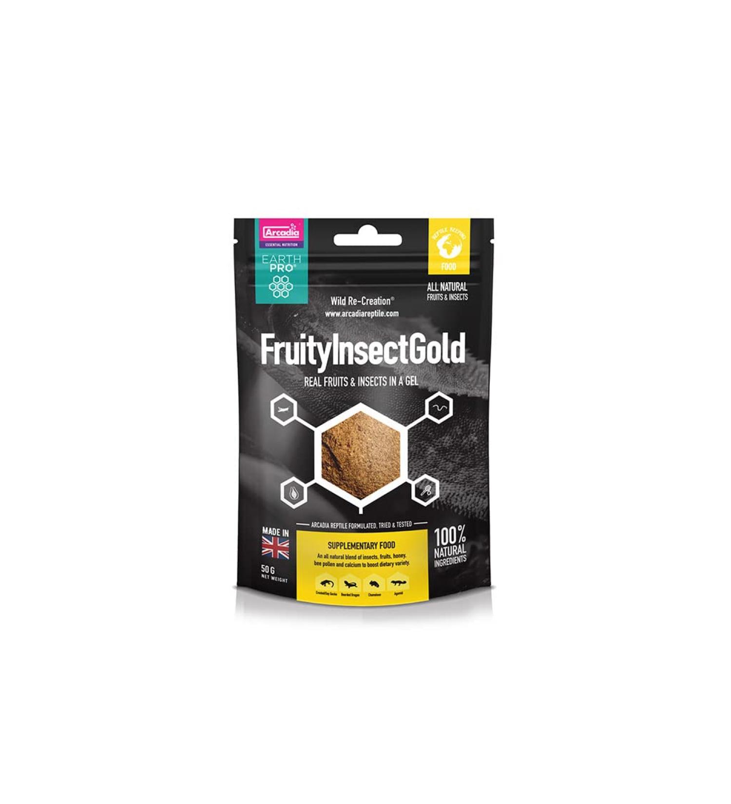 Arcadia Earth Pro Fruity Insect Gold 50G Pack of