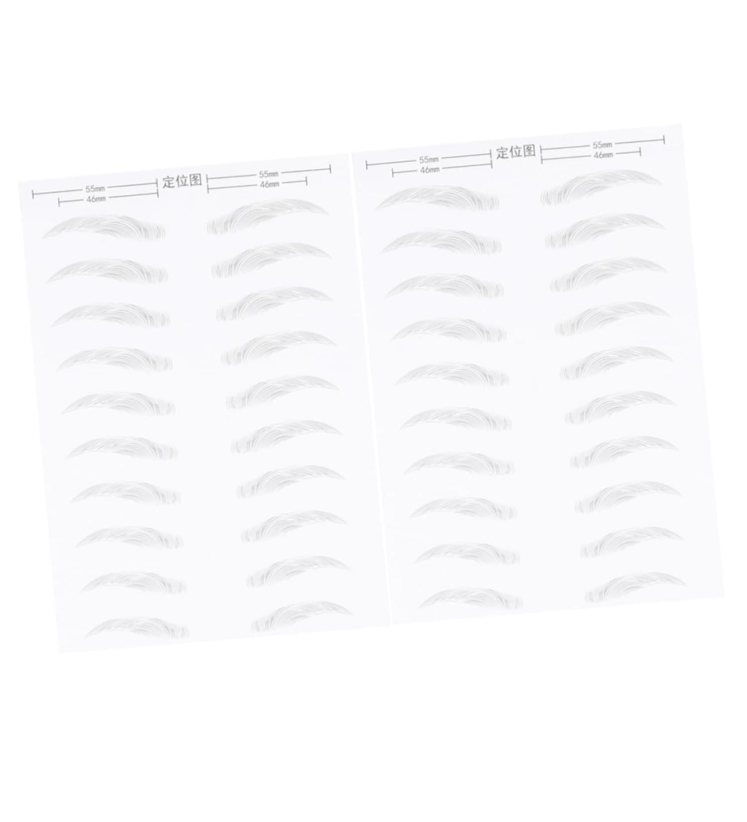 Balacoo 2 Pairs Stickers Waterproof Imitation Eyebrow Transfer Stickers Bionic 6d Eyebrow Stickers - Buy Online on GoSupps.com