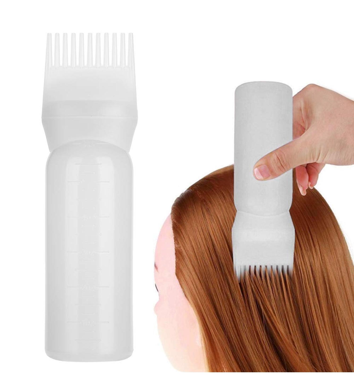 Root Comb Applicator Bottle with Graduated Scale - Hair Dye Bottle Brush (White) - Buy Online on GoSupps.com