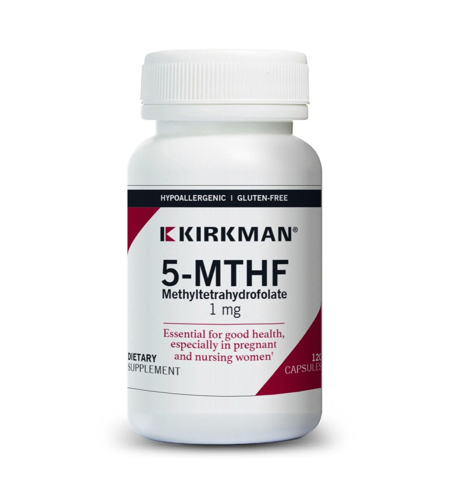 Kirkman 5-MTHF ( 6S -5-Methyltetrahydrofolate) 5 mg - Hypoallergenic | 60 Vegetarian Capsules - Buy Online on GoSupps.com