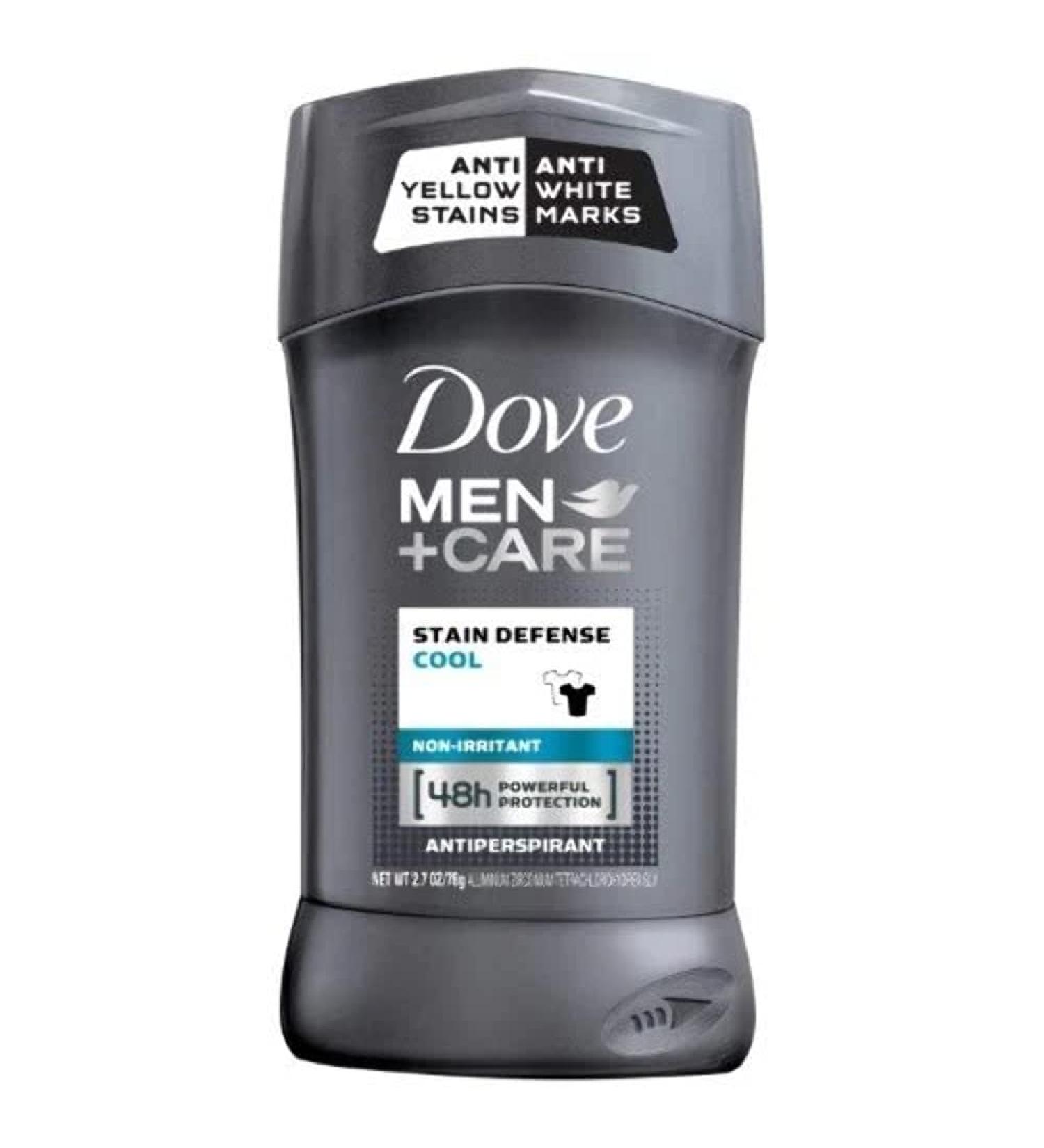 Dove Men+Care Antiperspirant Deodorant Stick Stain Defense Cool 2.7 (Pack of 4)