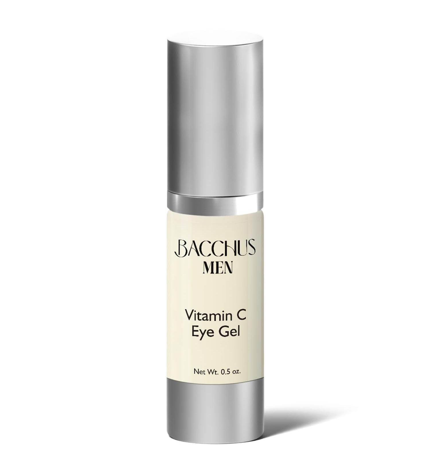 Bacchus Men Vitamin C Eye Gel - Reduce Dark Circles Puffiness & Spots | Anti-Aging Treatment | Made in USA | 0.5 oz - Buy Online on GoSupps.com