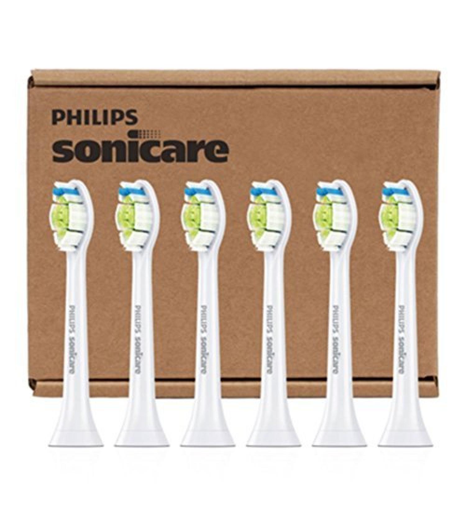 Philips Sonicare DiamondClean Standard Brush Heads 6-Pack (White) HX6066/30