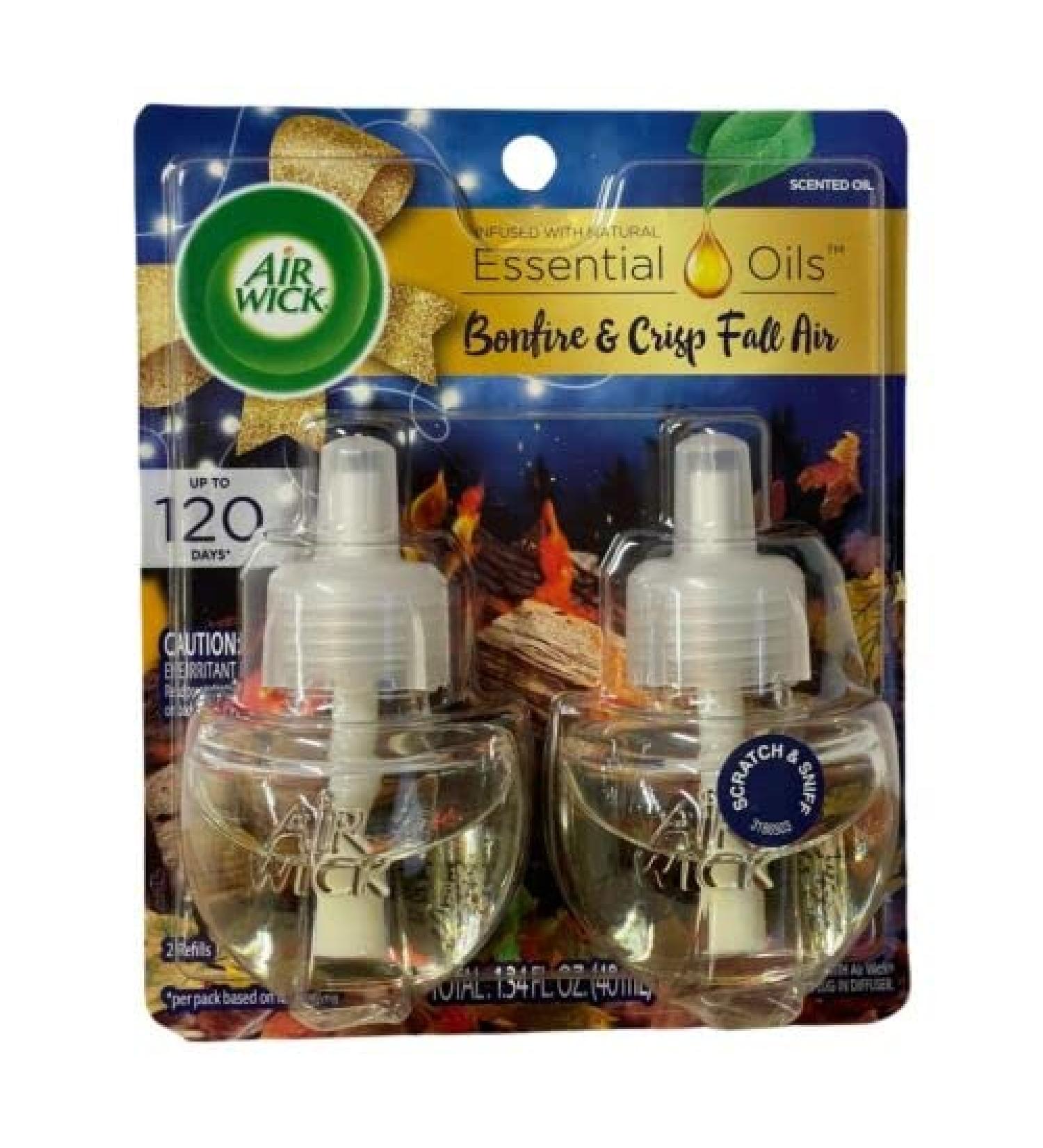 Air Wick Plug-In Scented Oil Refills - Bonfire & Crisp Fall Air | Essential Oils Air Freshener for Home | International Shipping Available - Buy Online on GoSupps.com