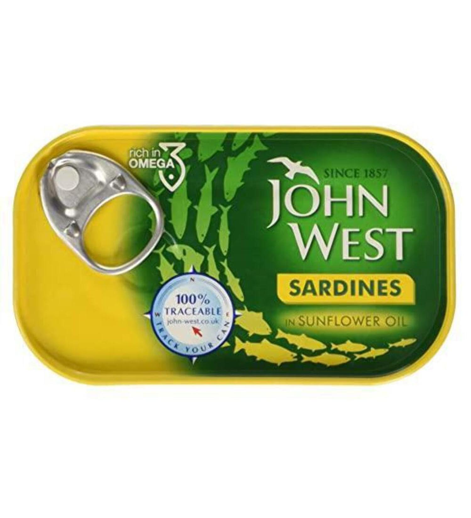 MASJohn West Sardines in Sunflower Oil 120g-Fd