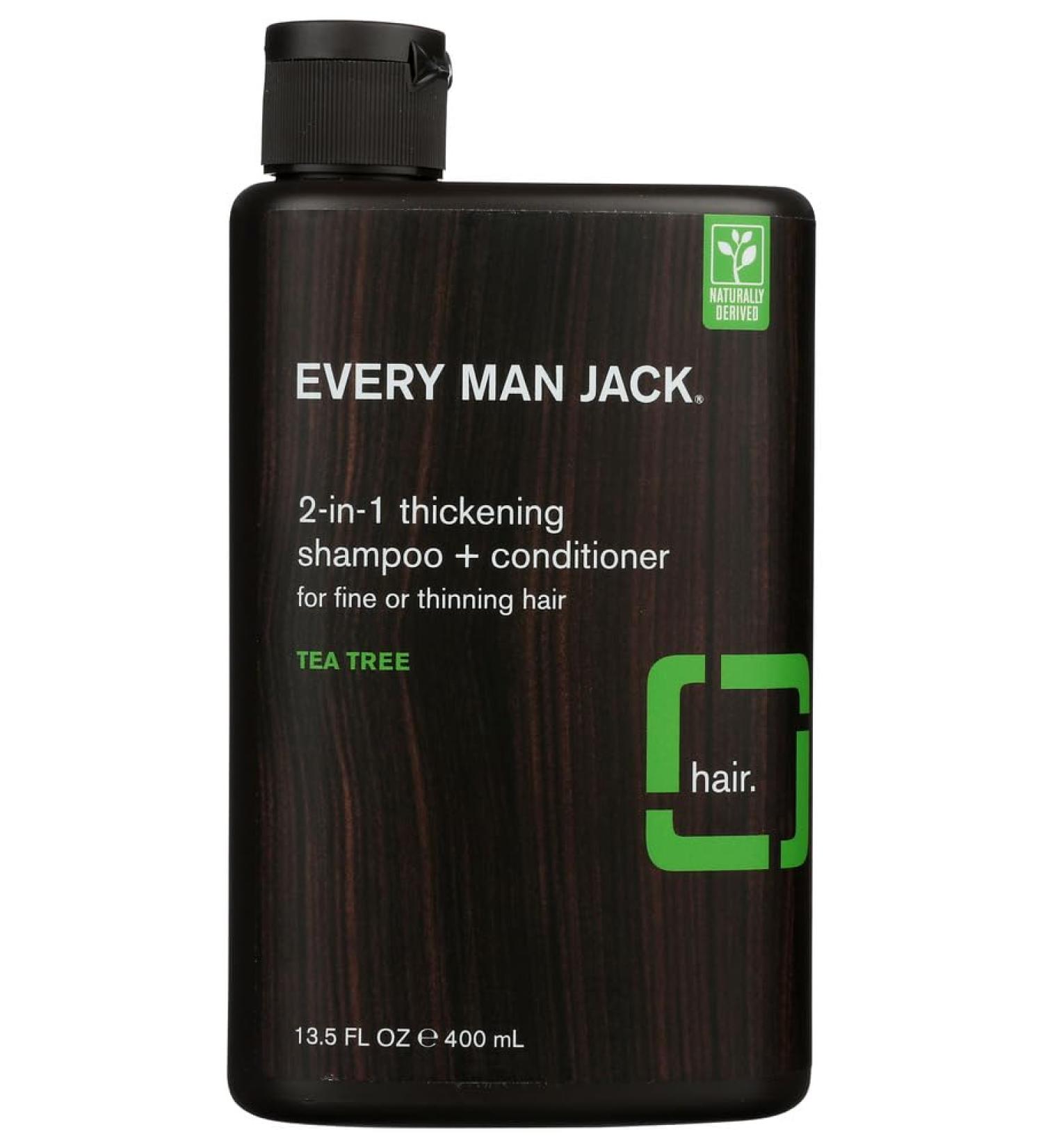 Every Man Jack 2-in-1 Thickening Shampoo Tea Tree -- 13.5 fl oz by Every Man Jack - Buy Online on GoSupps.com