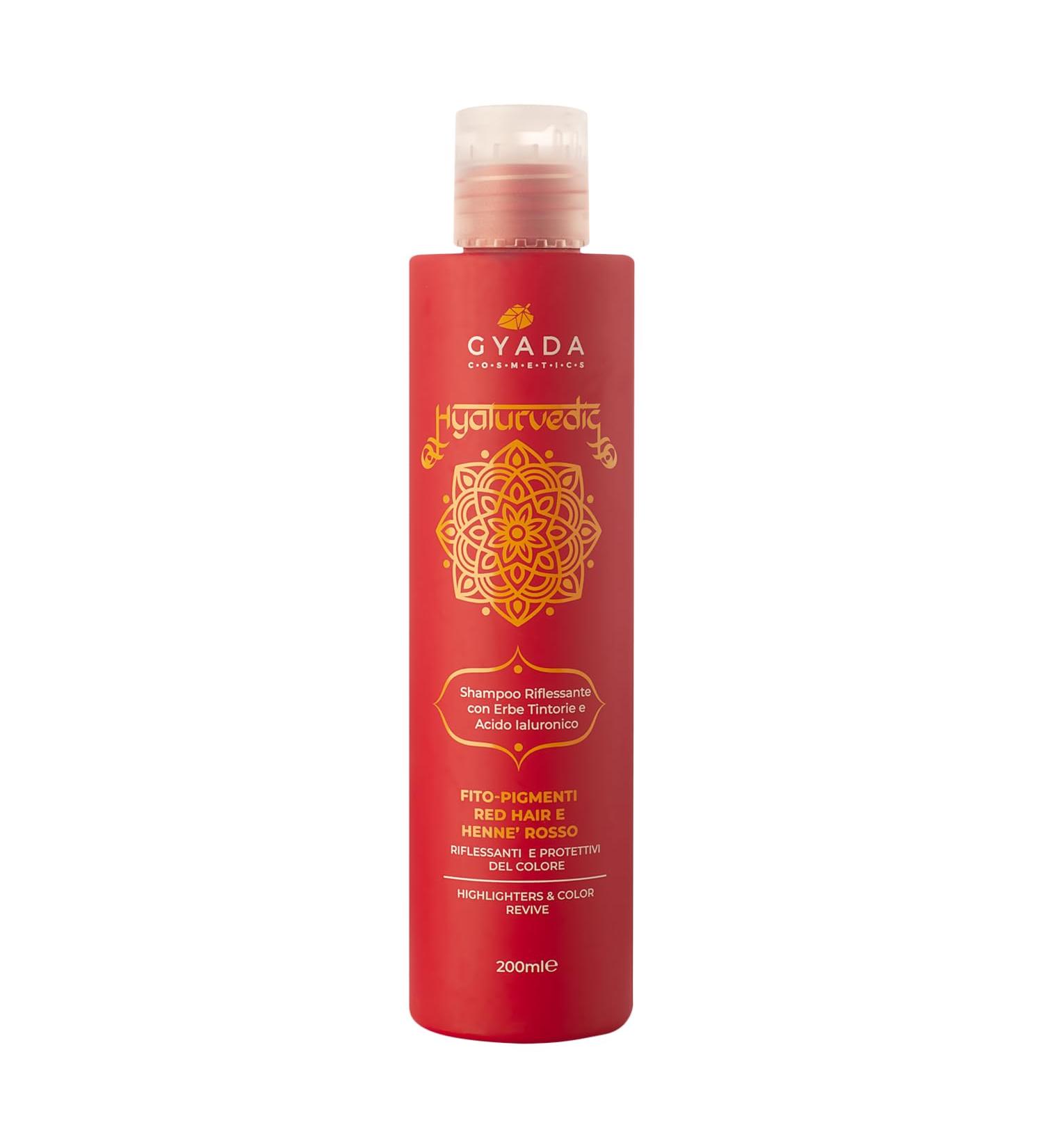 GYADA COSMETICS GYADA COSMETICS Hyalurvedic Red Hair Reflective Shampoo with Protective and Illuminating Effect on Warm and Red Shades with Hyaluronic Acid and Ayurvedic Herbs 200 ml