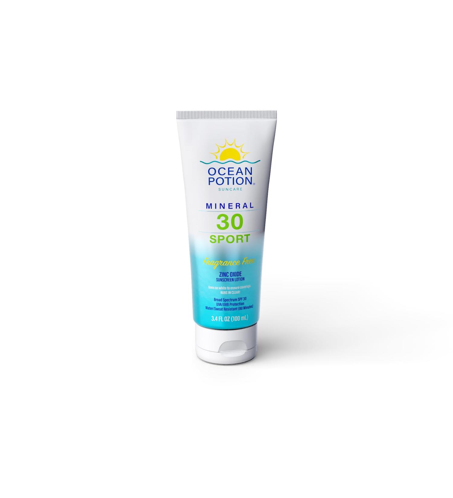 Ocean Potion Sunscreen Body Lotion Mineral Sport SPF#30 3.4oz Lotion - Mineral Formula - Buy Online on GoSupps.com