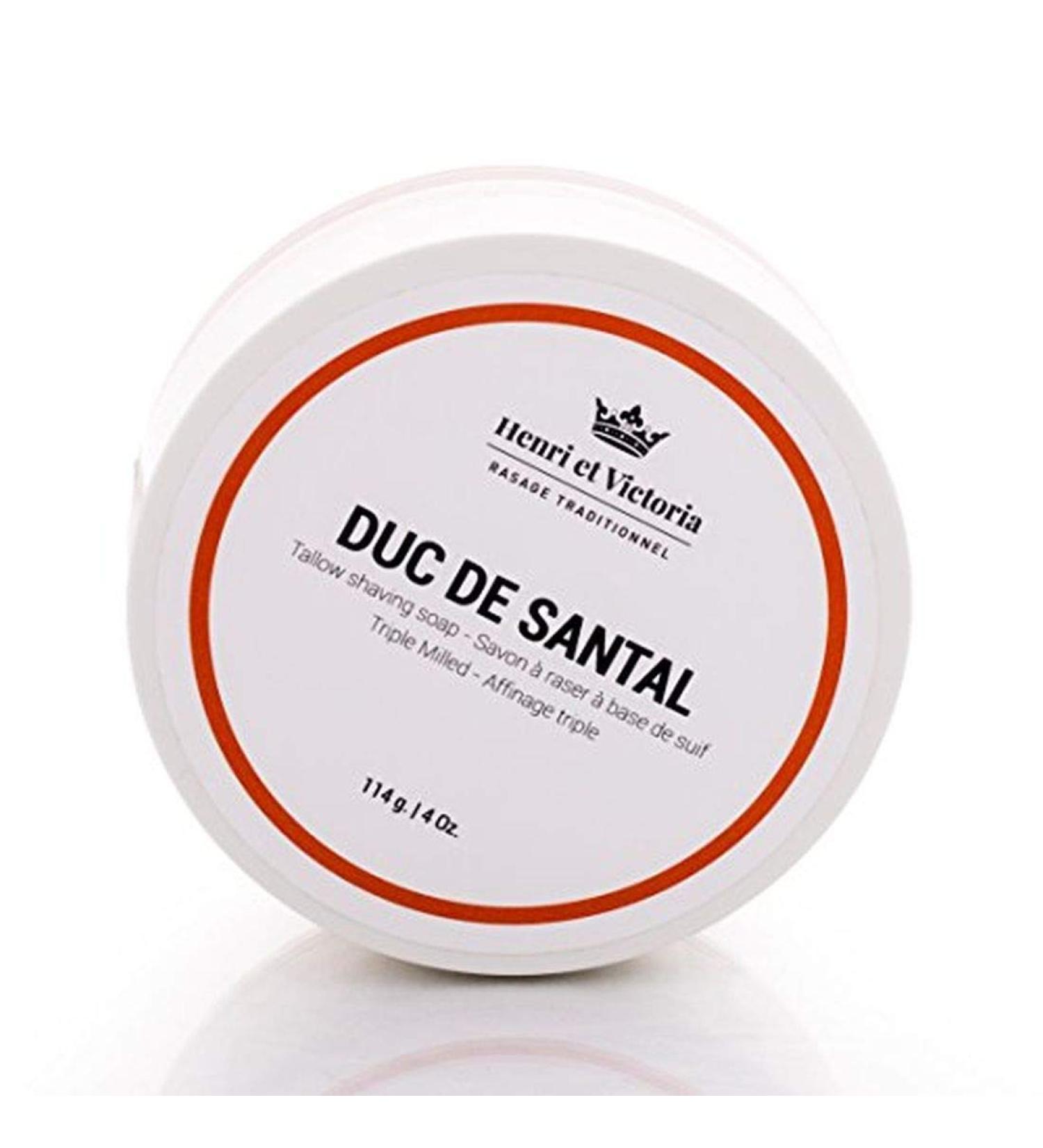 Traditional Shaving Soap for Men - Duc de Santal | Smooth Lather Long-Lasting Scent | Artisan Triple Milled Canadian Soap (114g - Buy Online on GoSupps.com