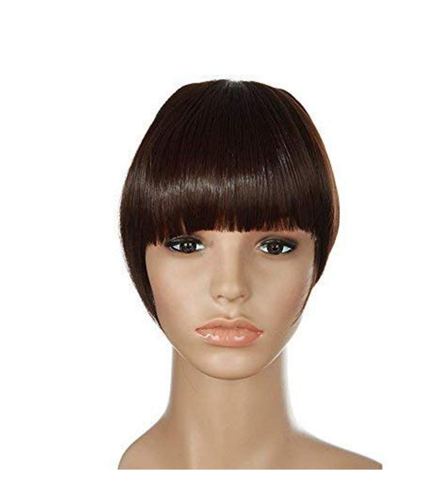 Buy SEGO Pony Hairpiece Extensions - Clip-in Fringe Bangs Medium Brown Straight Hair Perfect for a Natural Look! - Buy Online on GoSupps.com