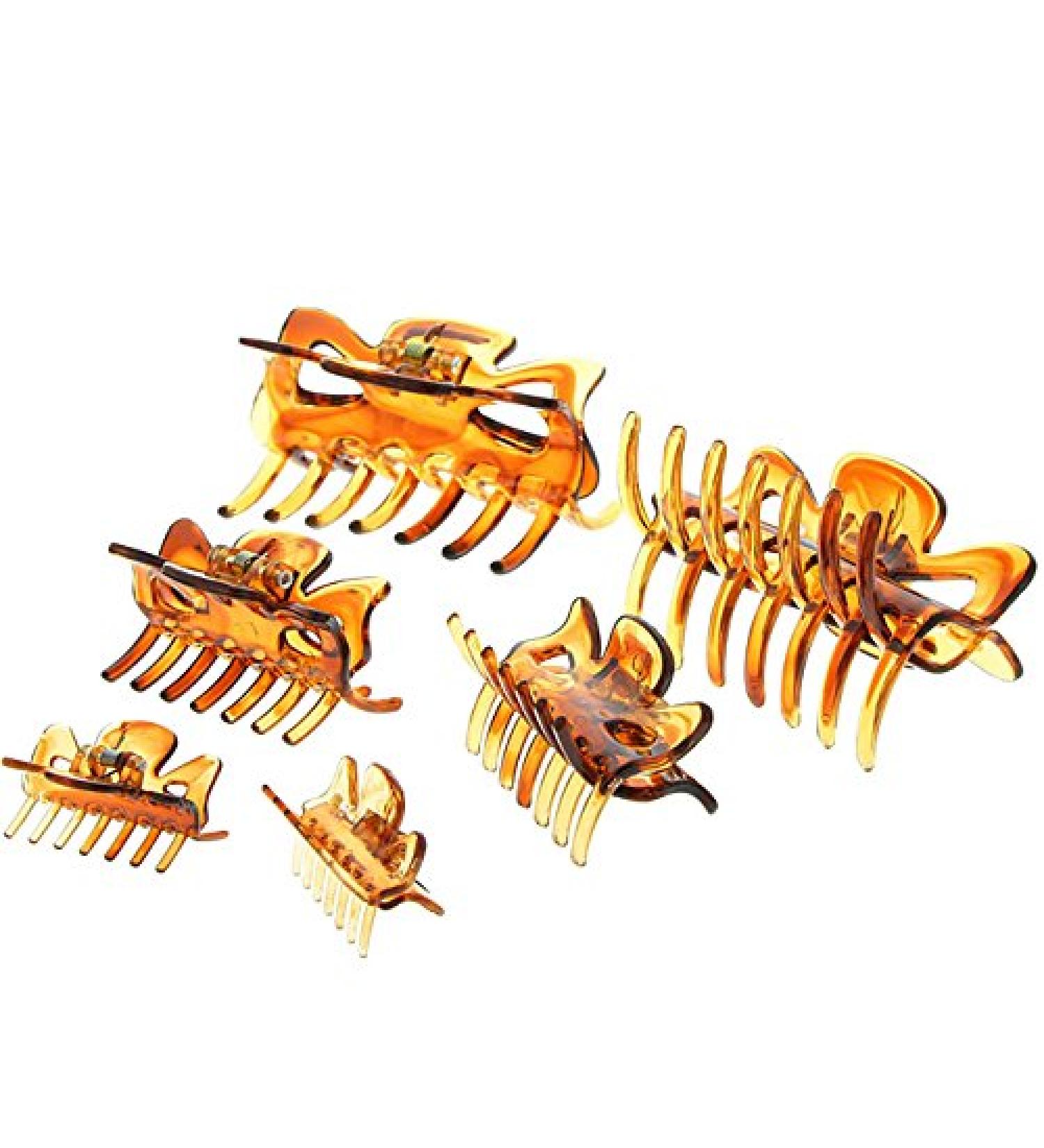 Premium 3-Piece Brown Hair Clips Set | Section Gripping & Wave Rider Clips for Long Hair International Shipping Available - Buy Online on GoSupps.com