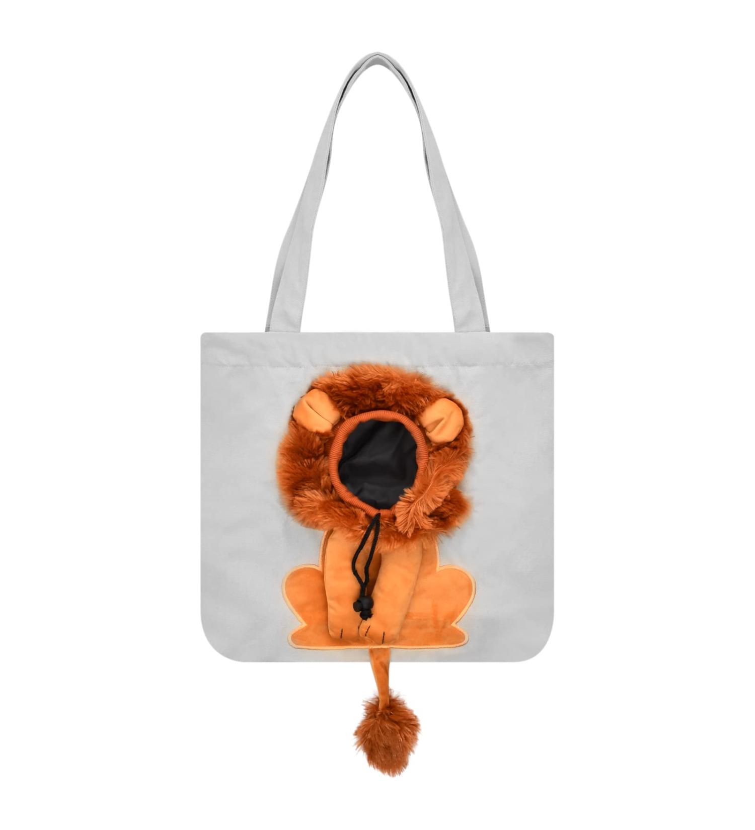 Sweet Lion Shape Cat & Dog Shoulder Bag Breathable Portable Pet Carrier for Small Animals Perfect for Outdoor Walks & Excursions - Buy Online on GoSupps.com