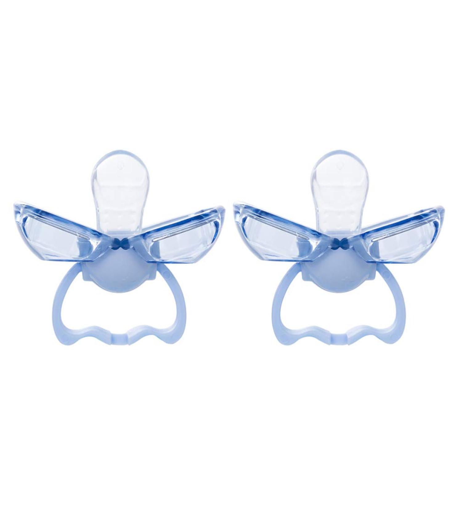Nuobesty 2-Pack Silicone Baby Pacifier Accessories | Baby Schnuller Soothing Toy | Size 1 Blue | International Shipping Available - Buy Online on GoSupps.com