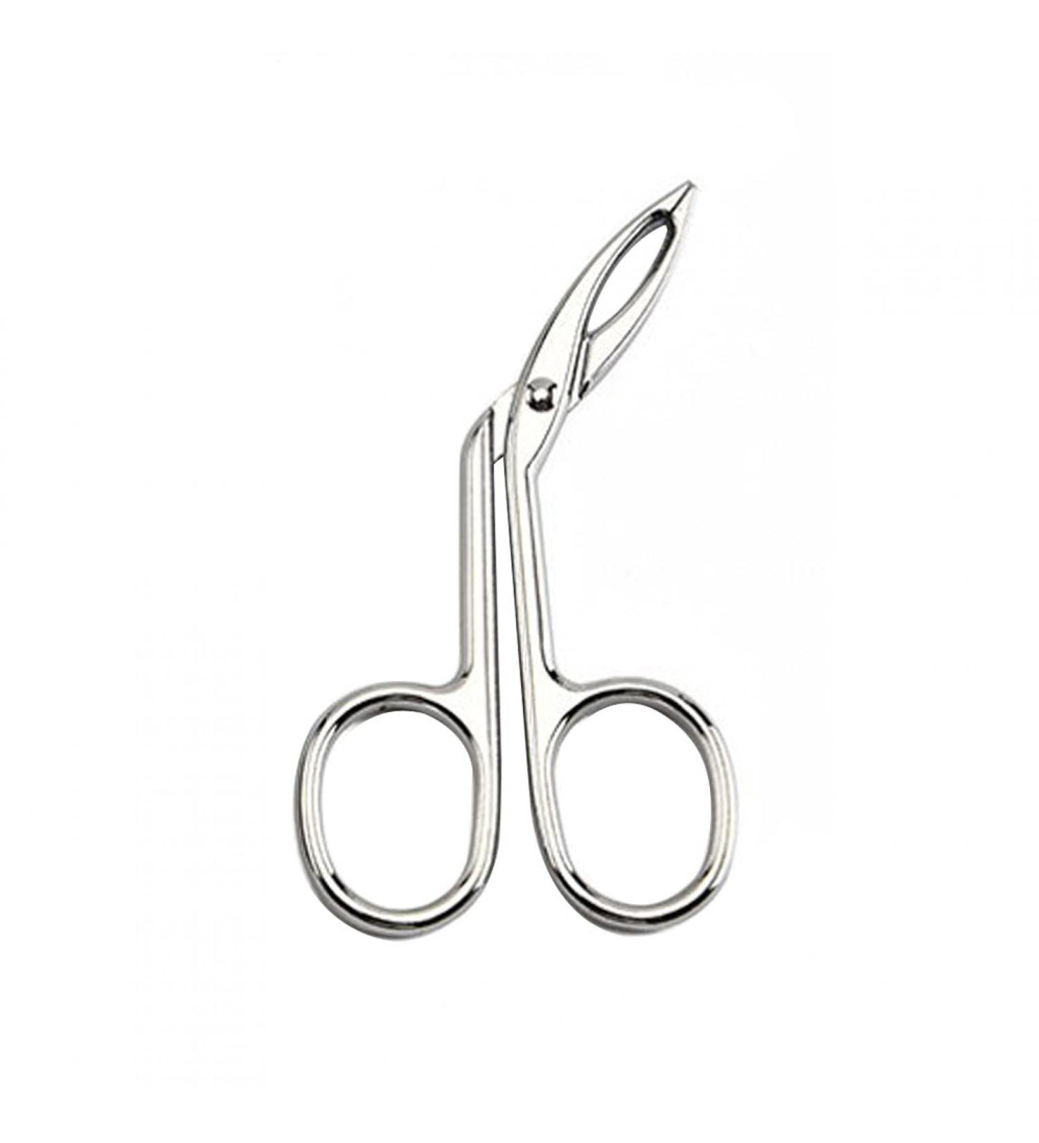 Premium Scissor-Shaped Eyebrow Tweezers & Hair Remover - Curved Flat Tip Silver Clip - Buy Online on GoSupps.com