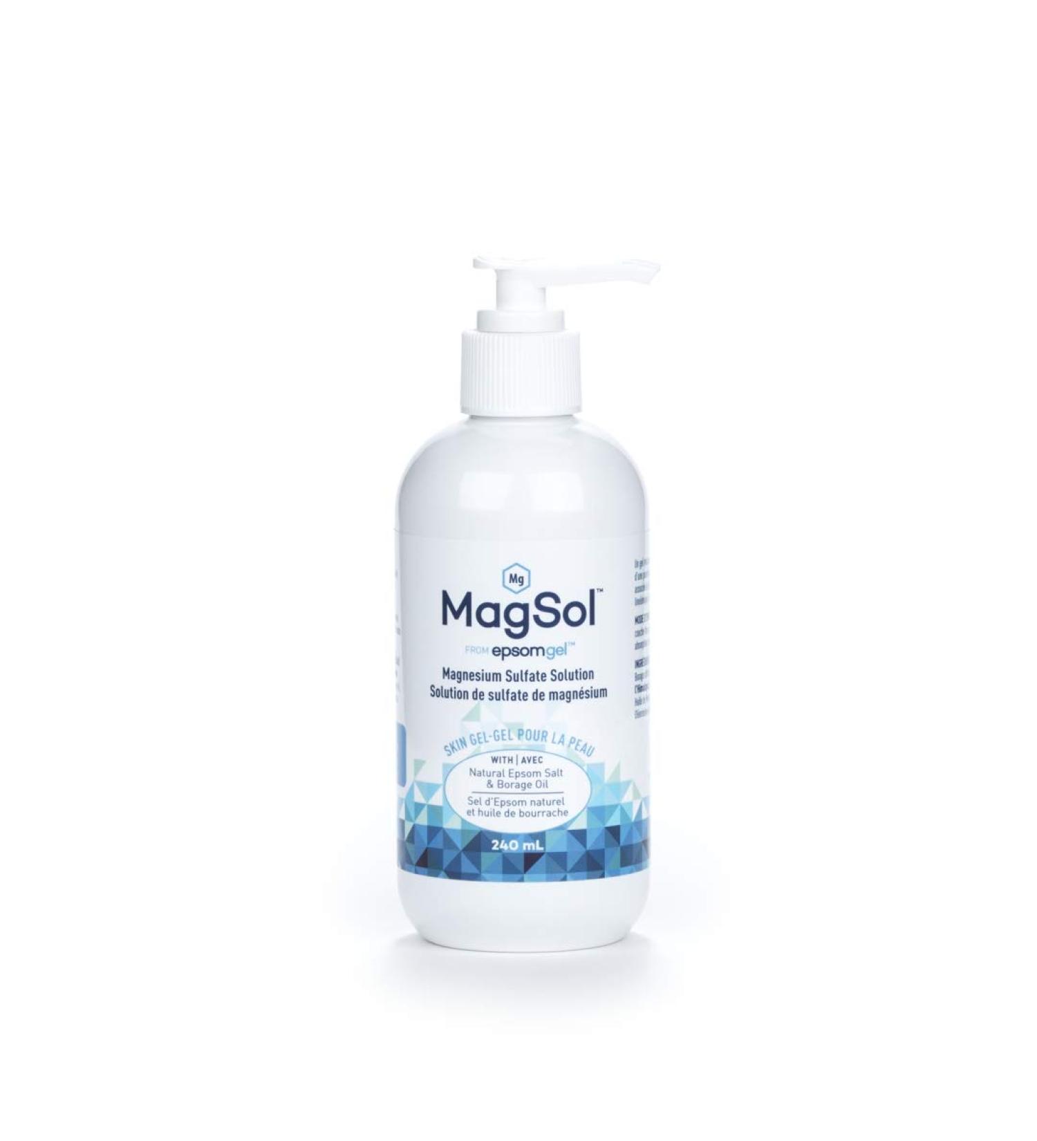 Magsol Magnesium Sulfate Solution Skin Gel - Natural Relief for Aches and Pains - Buy Online on GoSupps.com