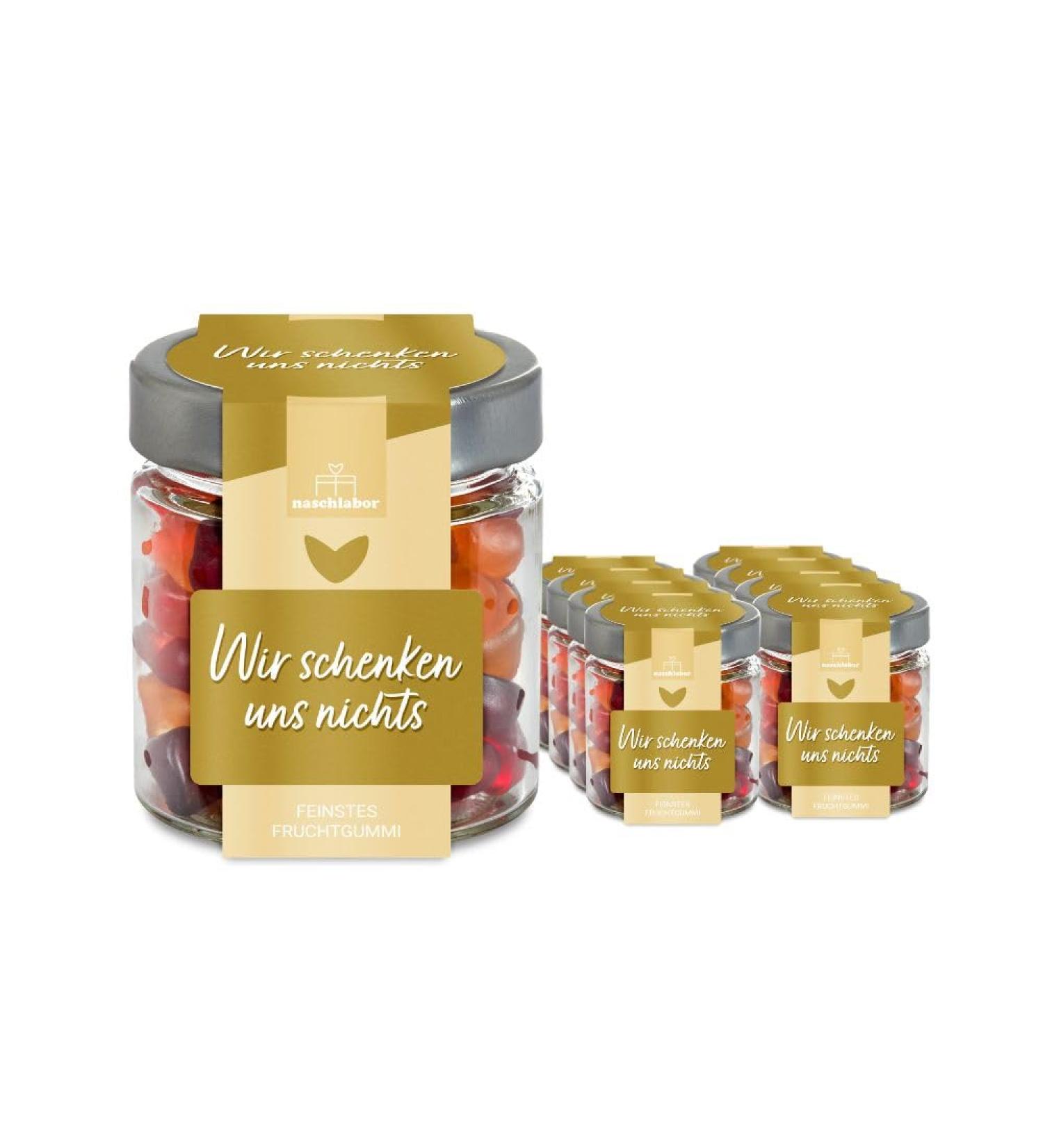 naschlabor We do not offer fruit candy in a 120g gift jar | Cute little gift | Gift for Christmas Birthday Easter | Funny gift | For anyone who wants nothing - Buy Online on GoSupps.com