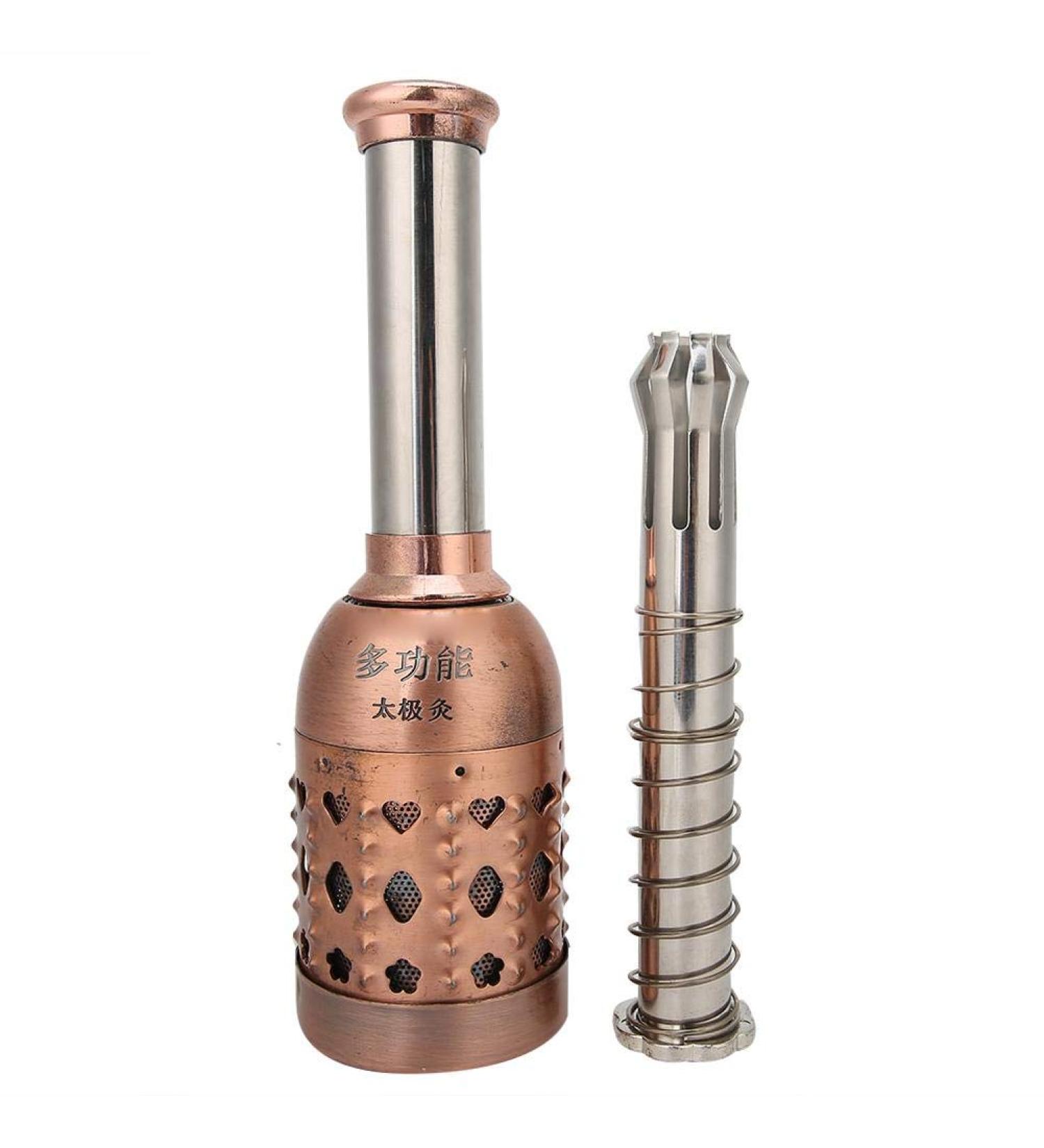 Zyyini Moxa Roller - Handheld Copper Moxa Stick for Moxibustion Massage | High Thermal Conductivity & Density Filter Net | International Shipping Available - Buy Online on GoSupps.com