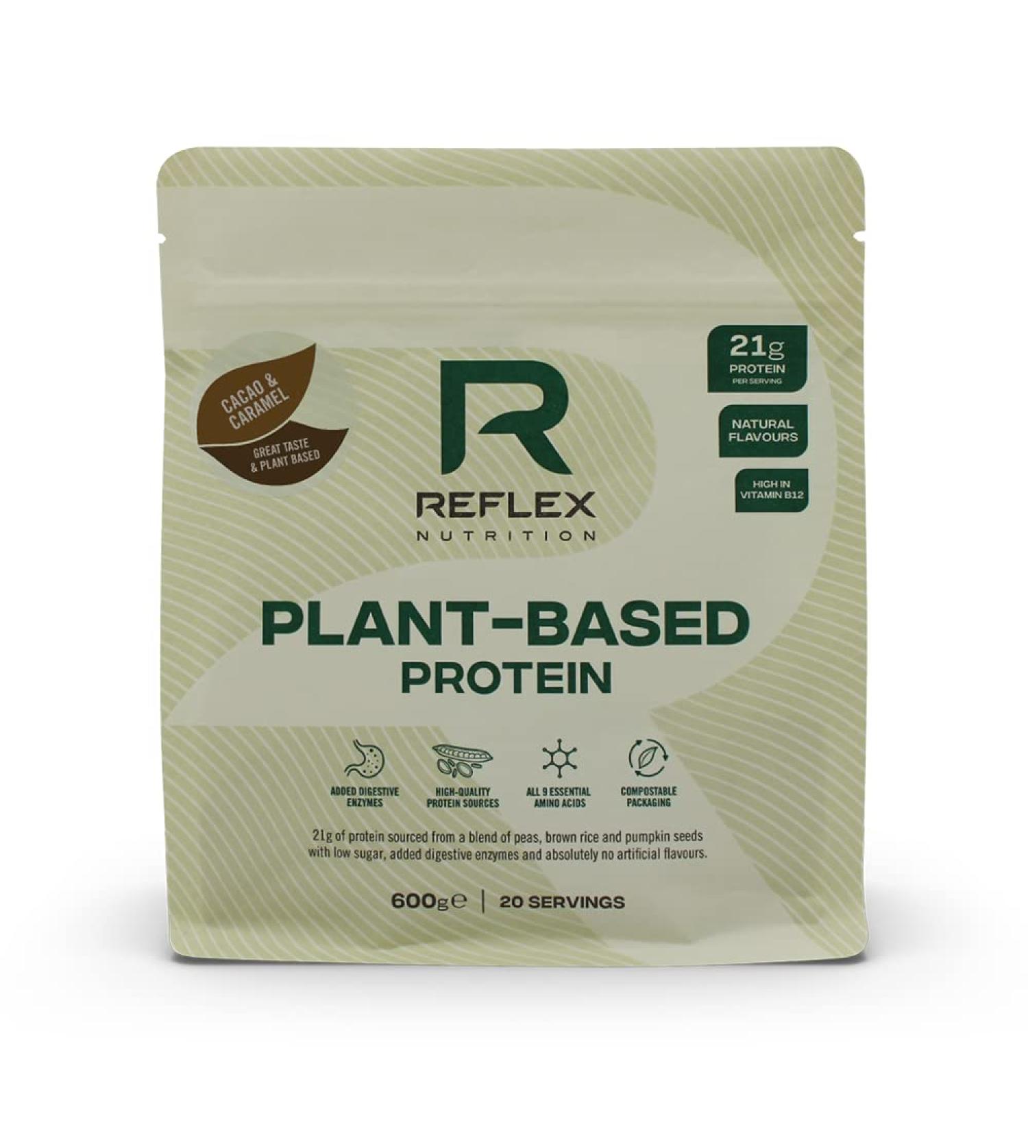 Reflex Nutrition Plant Based Vegan Protein with B12 Great Taste New 2020 Protein (Cacoa & Caramel) (600g) Cacao & Caramel - Buy Online on GoSupps.com