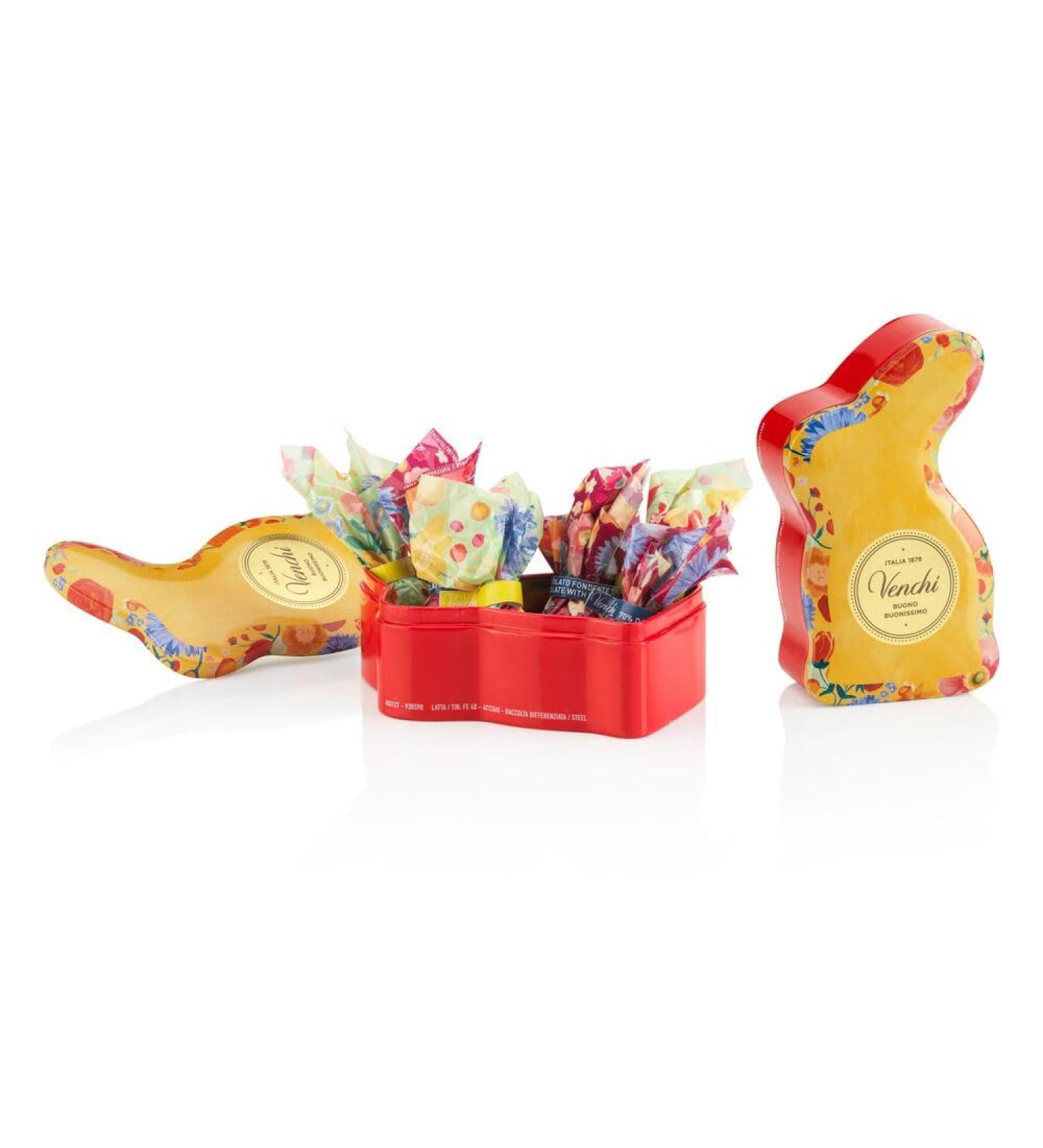  Venchi Venchi - Yellow Easter Bunny Gift Box with Mini Mix of Chocolate Eggs 66g - Gift Idea - Gluten Free - Buy Online on GoSupps.com