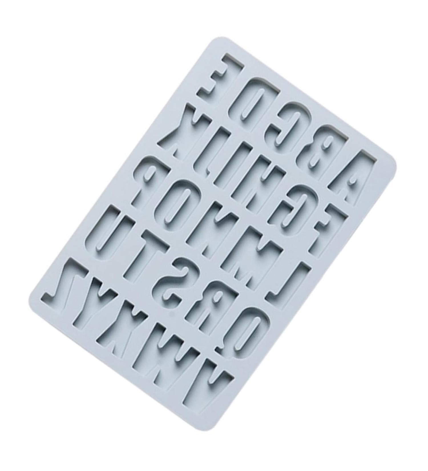 PRETYZOOM 1pc 26 Alphabet Silicone Mold Silicone Molds Letter Baking Mold Silicone Ice Mold Dessert Ice Tray Blue 27.2X18.2X1.3CM - Buy Online on GoSupps.com