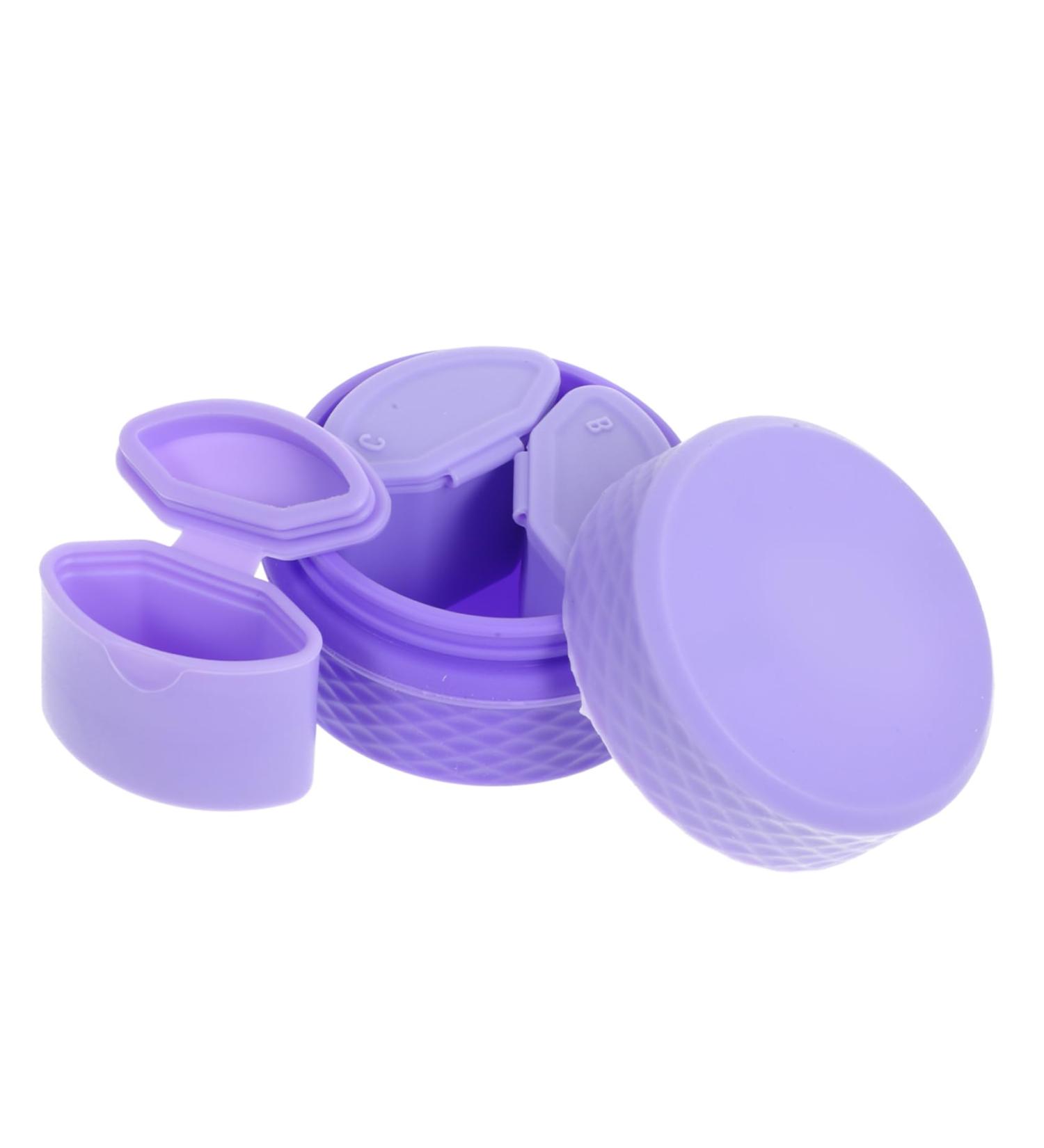 minkissy Makeup Sets Cream box travel empty cream jar makeup cream jar cream jar with sealed lid salve jar body butters travel jar for creams Storage Box purple Silica gel vacation Travel - Buy Online on GoSupps.com