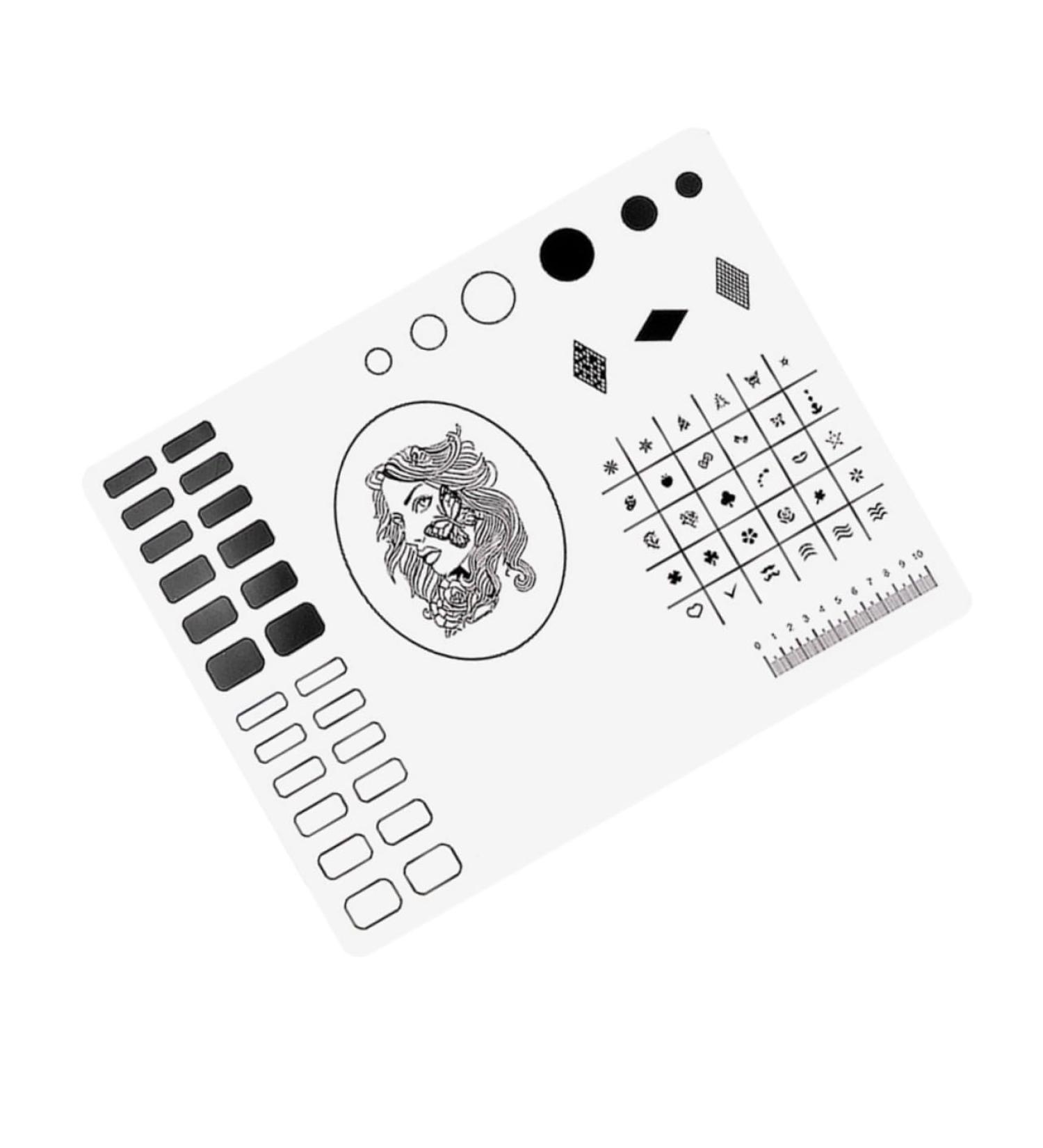 FRCOLOR Nail Art Stamping Mats Nail Art Transfer Tool Nail Stamp Plate Nail Decorations Accessories Nail Art Mat Decorating Tools Nail Tools Nail Polish Practice Pad Nail Supplies Manicure 40.5*30.5cm As Shown - Buy Online on GoSupps.com