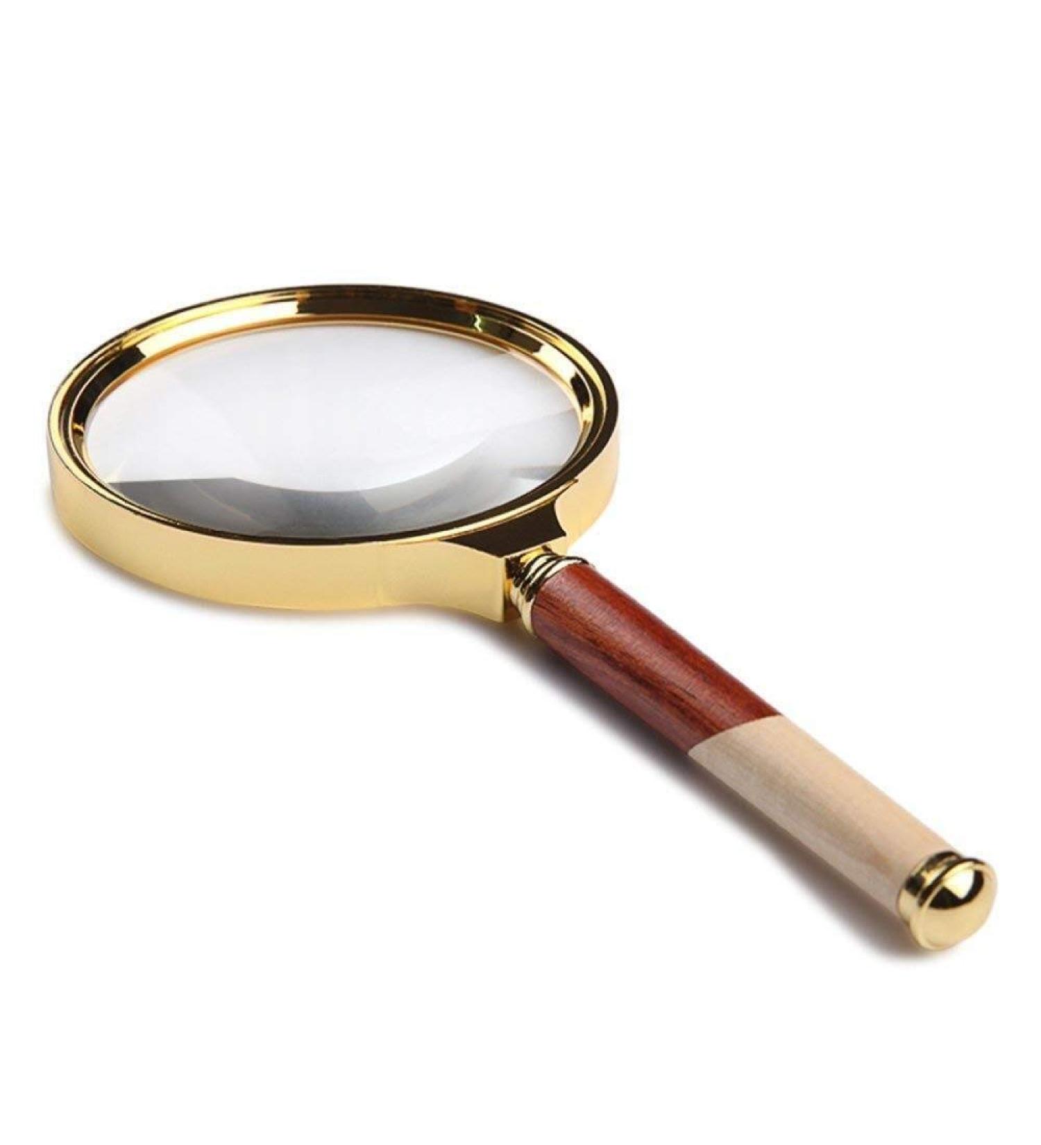 Glass pear Wood Handle Glass Old Reading Professional Optical Electronic Repair Children Portable HD Glass 6X Lupe Good Times - Buy Online on GoSupps.com