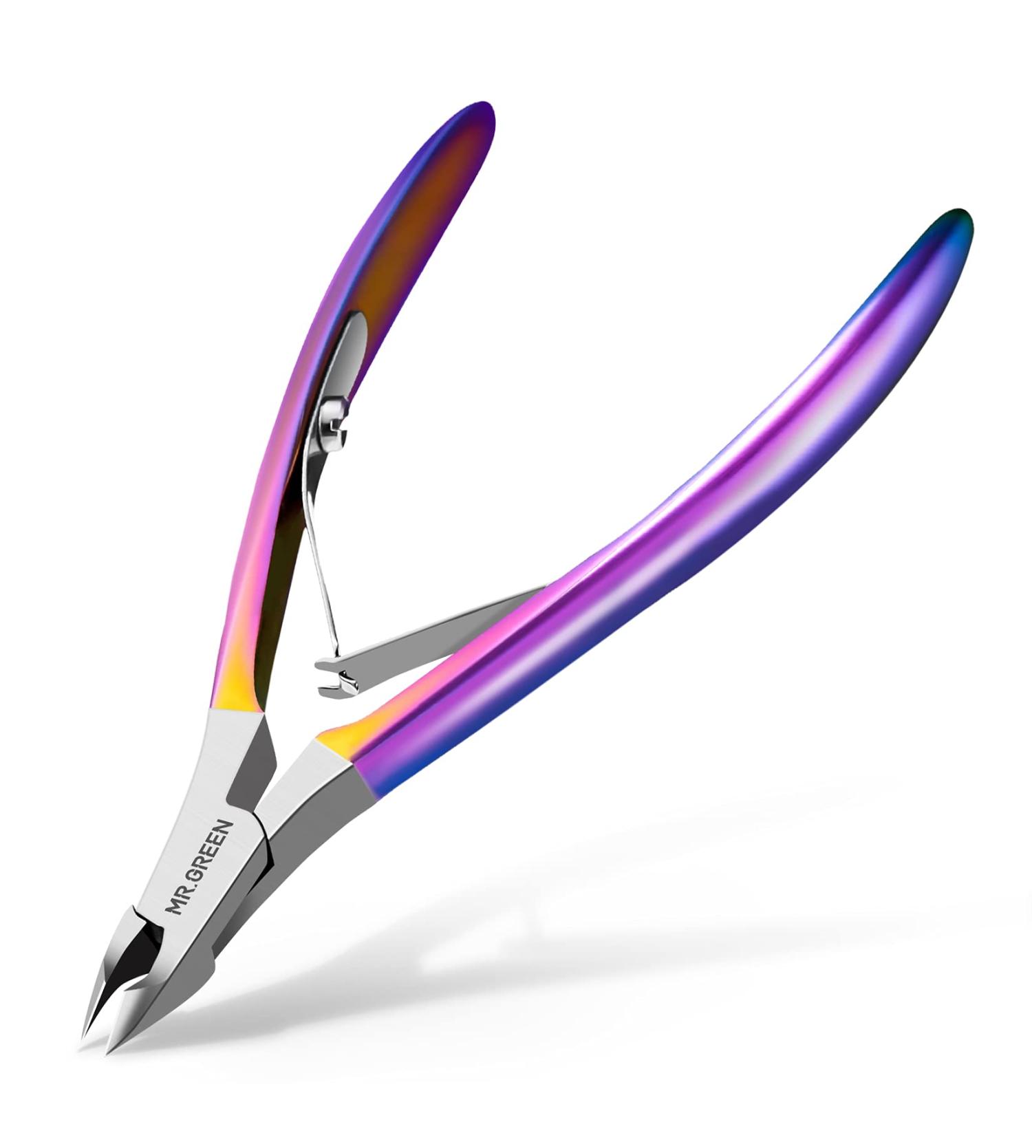MR.GREEN Stainless Steel Cuticle Scissors Nail Care Tools Sharp Cuticle Trimmer for Women or Men Manicure & Pedicure Tools (Colored Titanium) Multi 3 - Buy Online on GoSupps.com