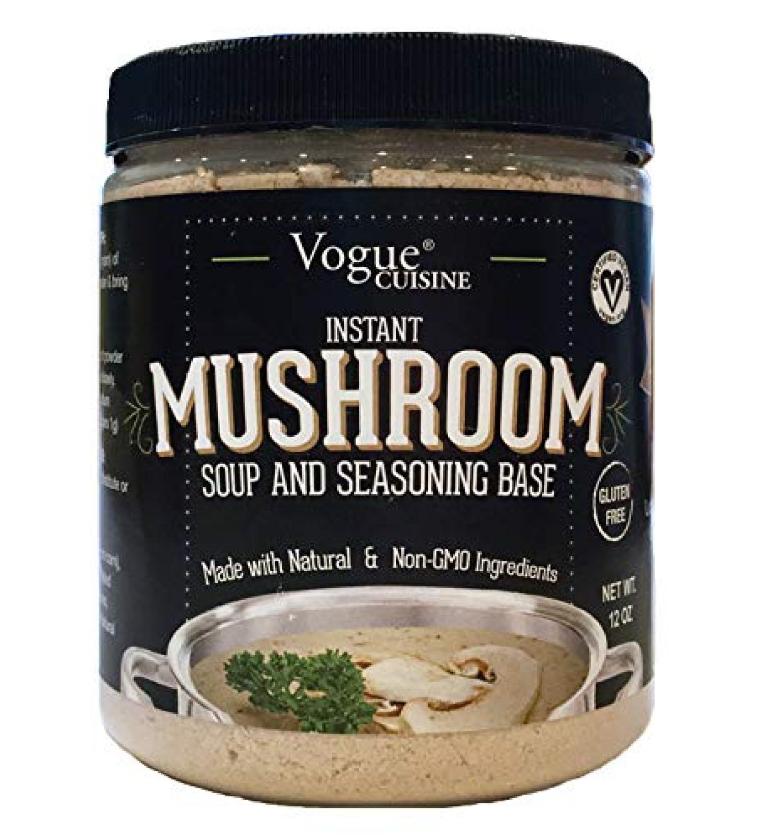 Vogue Cuisine Mushroom Soup Seasoning Base - Low Sodium, Gluten Free - 12 oz (Pack of 1) - Buy Online on GoSupps.com