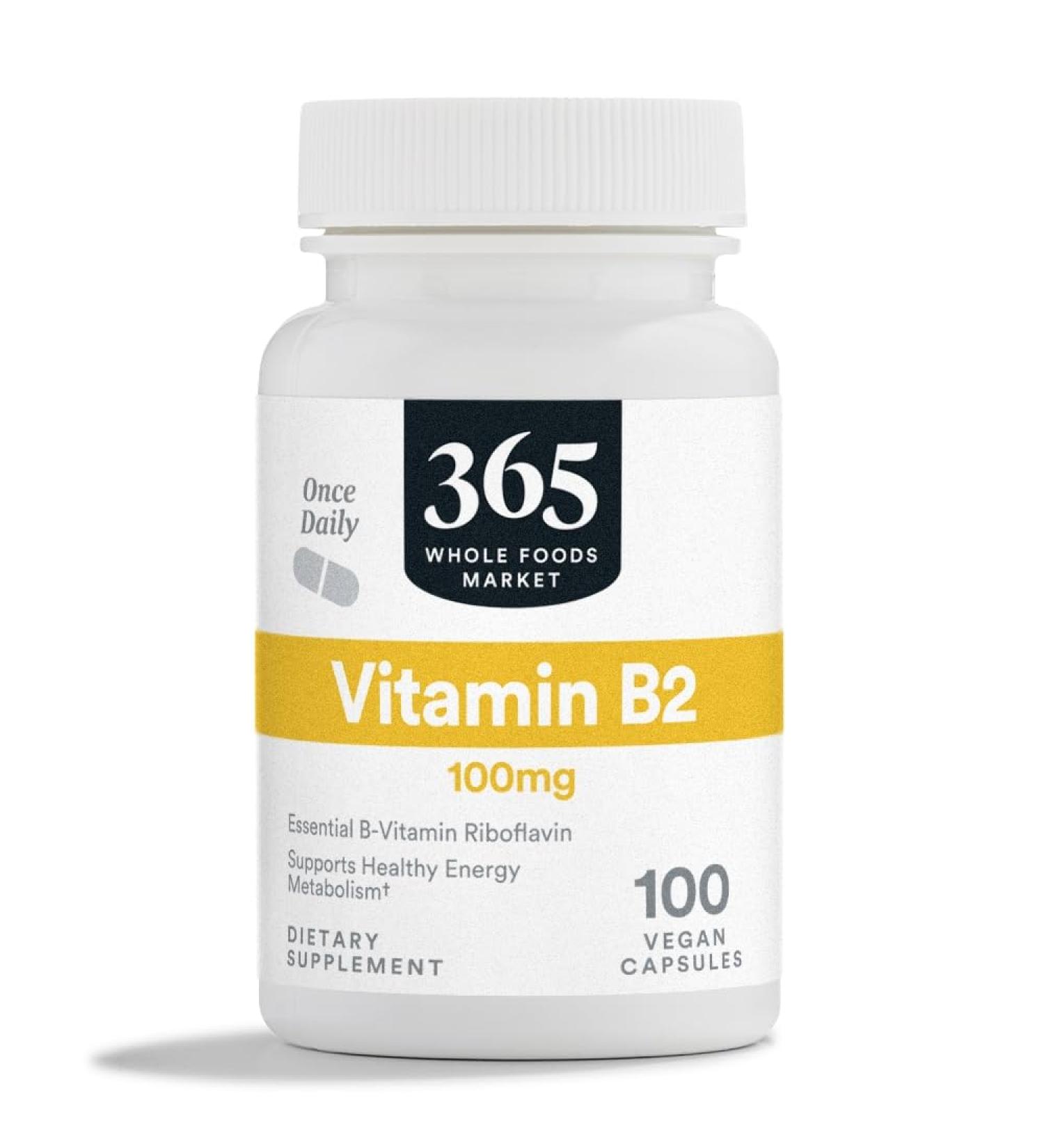 365 by Whole Foods Market Vitamin B2 100Mg 100 Veg Capsules