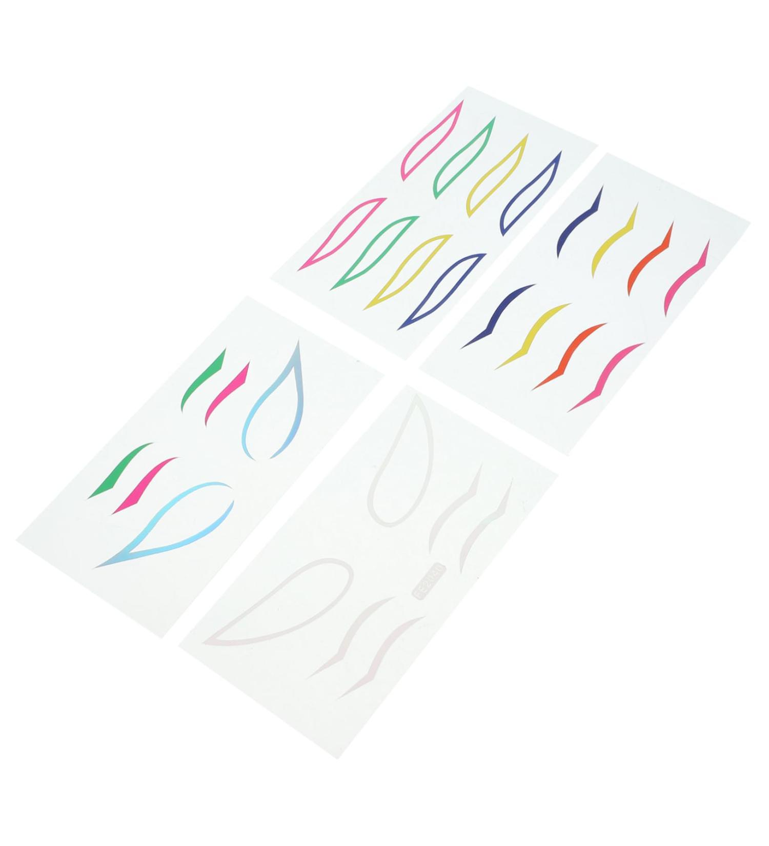  WEKADRIN 4 Sets Creative Eyeliner Stickers of Self-Adhesive Eyeliner Decals for Unique Makeup Easy-to-Use Finish for Parties Evenings - Buy Online on GoSupps.com