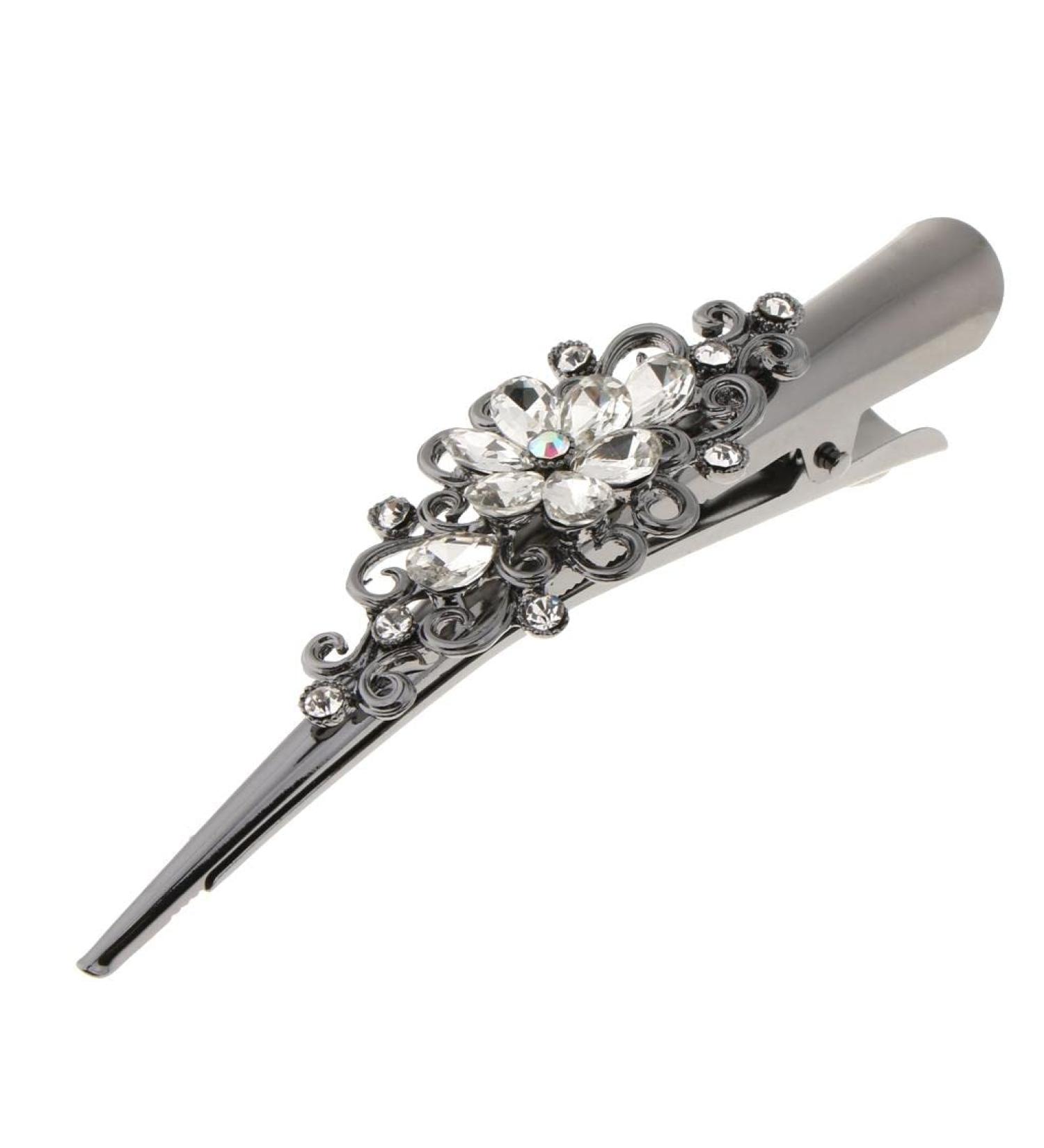 Rhinestone Crocodile Alligator Hair Clip for Women | White DIY Accessories Hairpin - Shop Internationally! - Buy Online on GoSupps.com