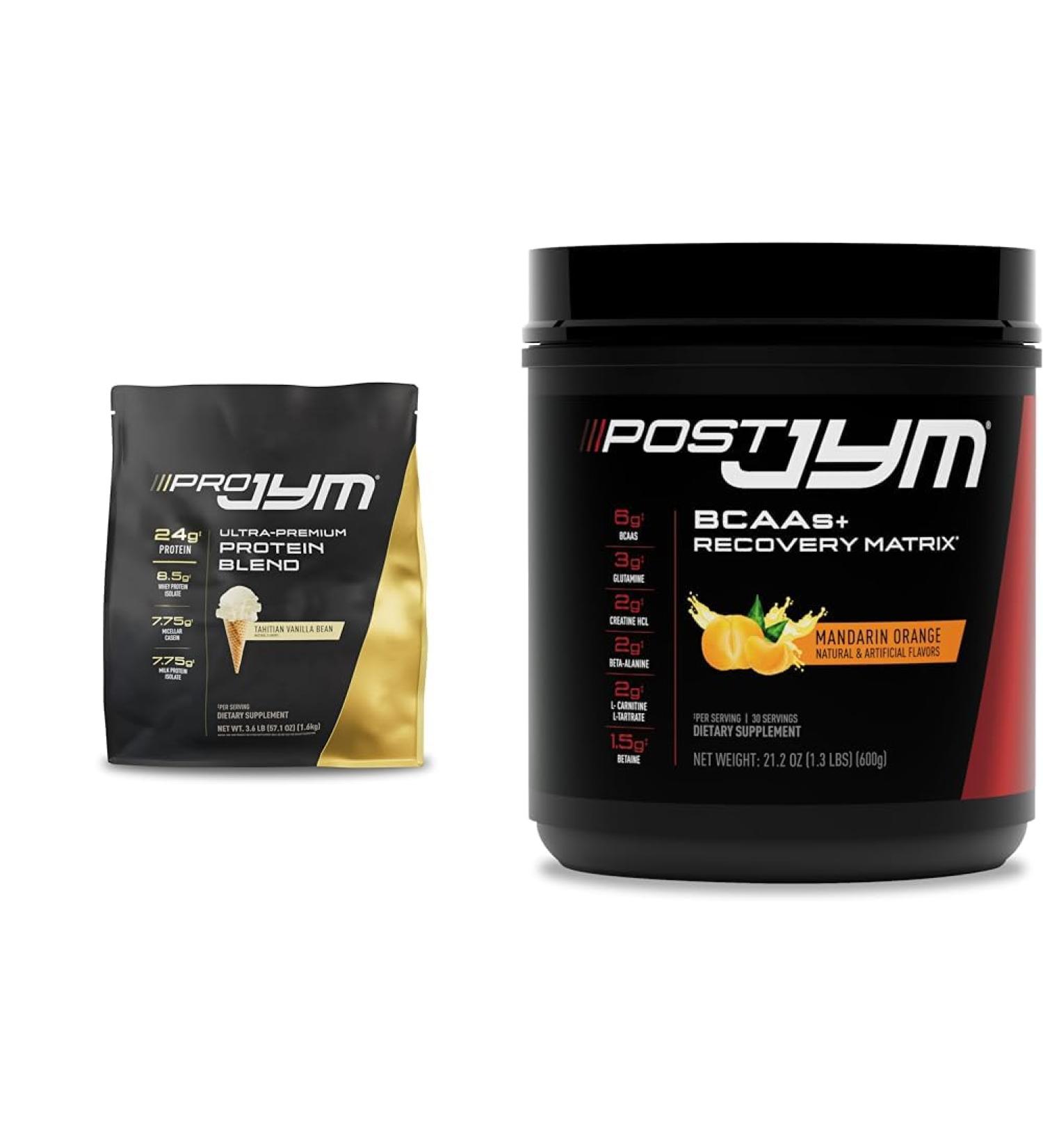 PRO JYM 45 Servings - Tahitian Vanilla Bean & - Post-Workout with BCAA's Glutamine Creatine HCL - Buy Online on GoSupps.com
