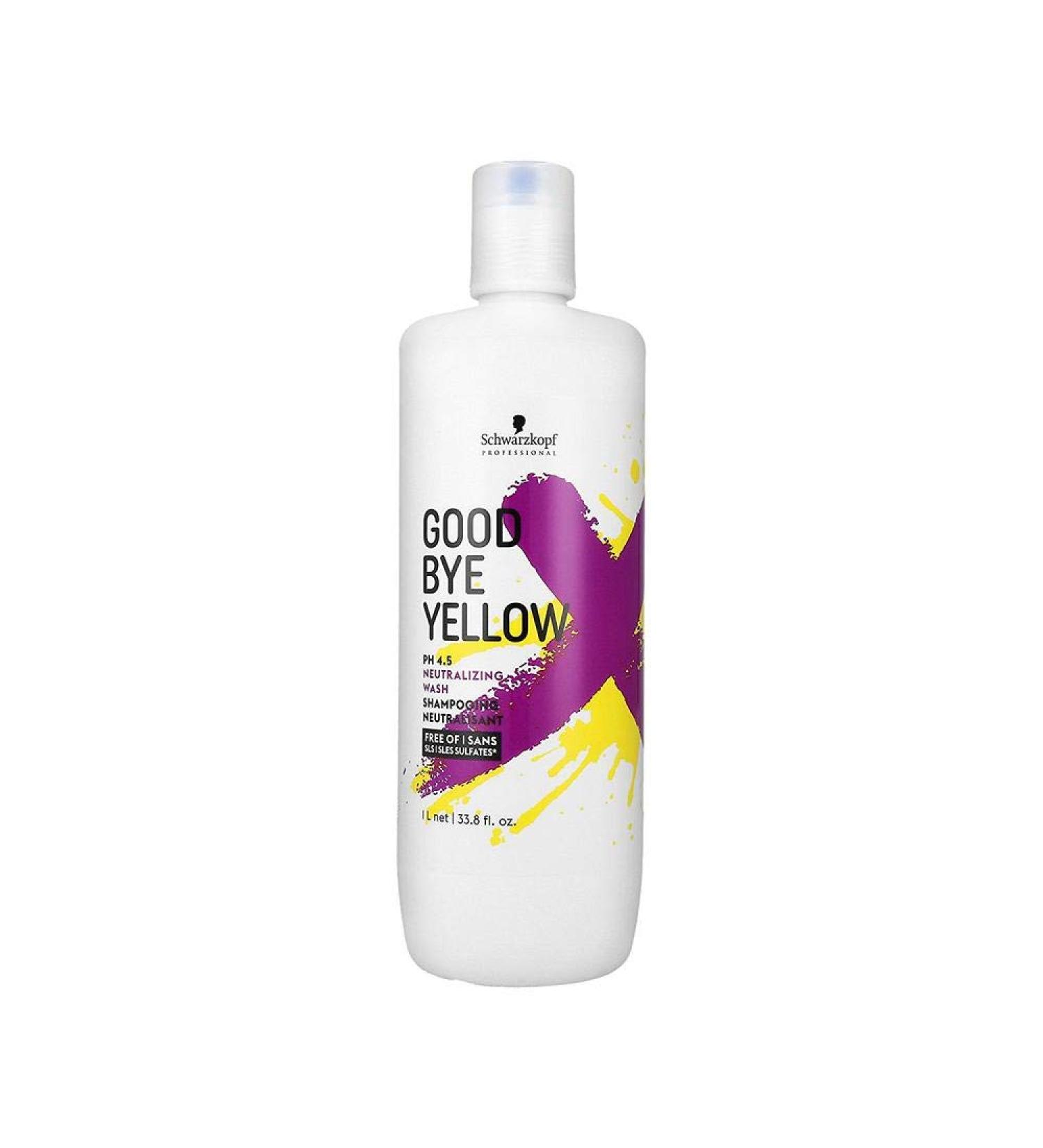 Schwarzkopf Goodbye Yellow Shampoo 1000ml - Professional Hair Care - Buy Online on GoSupps.com