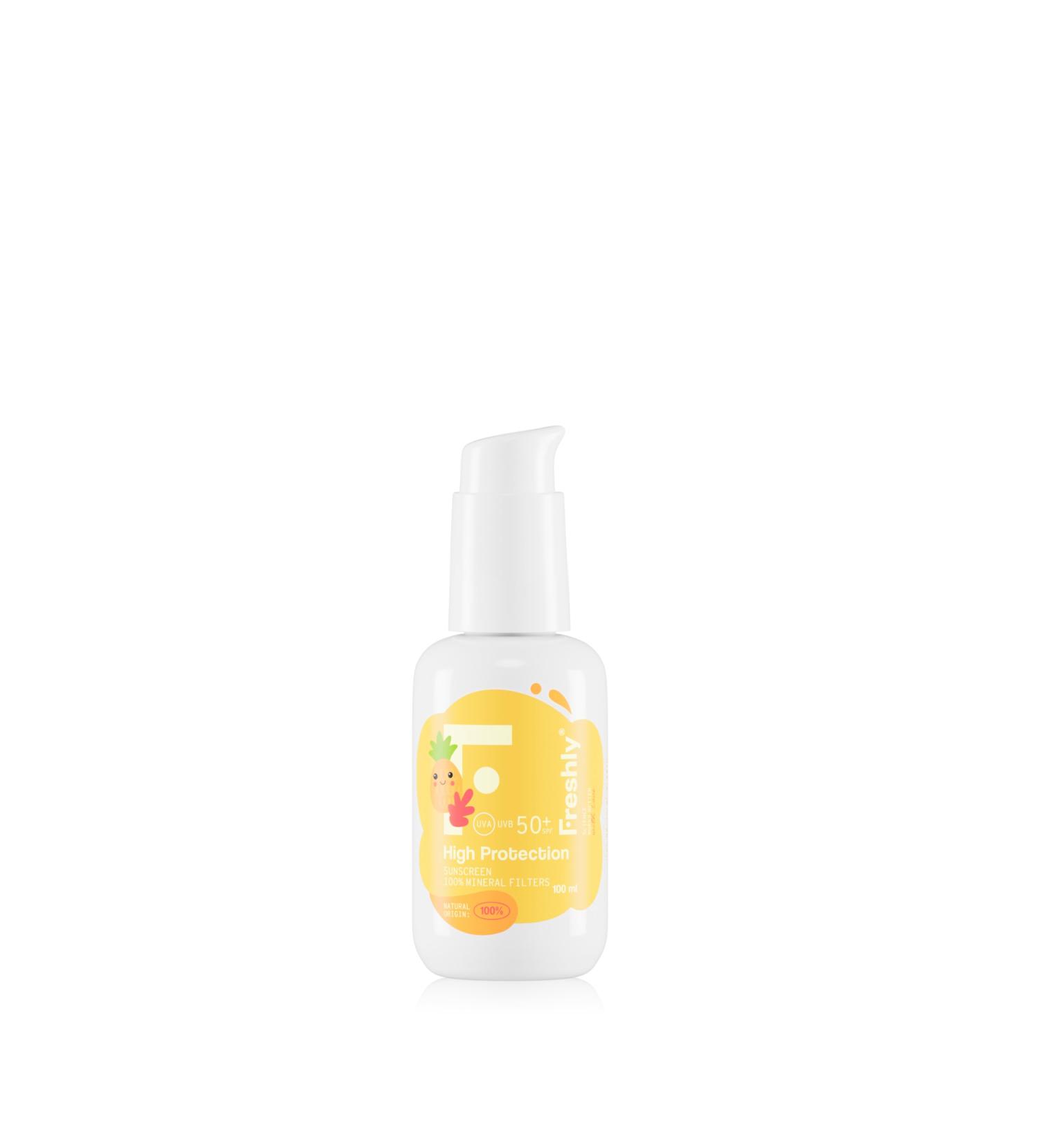  Freshly Freshly Kids Sun Cream with Physical Filters Suitable for Sensitive Skin Atopic and from Day One Kids Protection Sunscreen 100ml - Buy Online on GoSupps.com