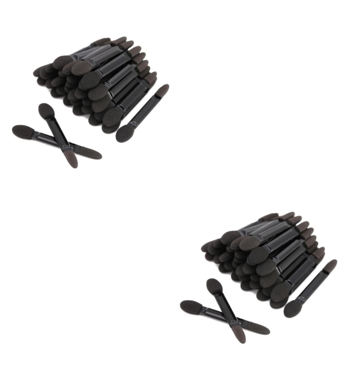 Baluue 200 Pcs Eye Shadow Applicator Double-end Eyeshadow Sponge Eyeshadow Makeup Brushes Black - Buy Online on GoSupps.com