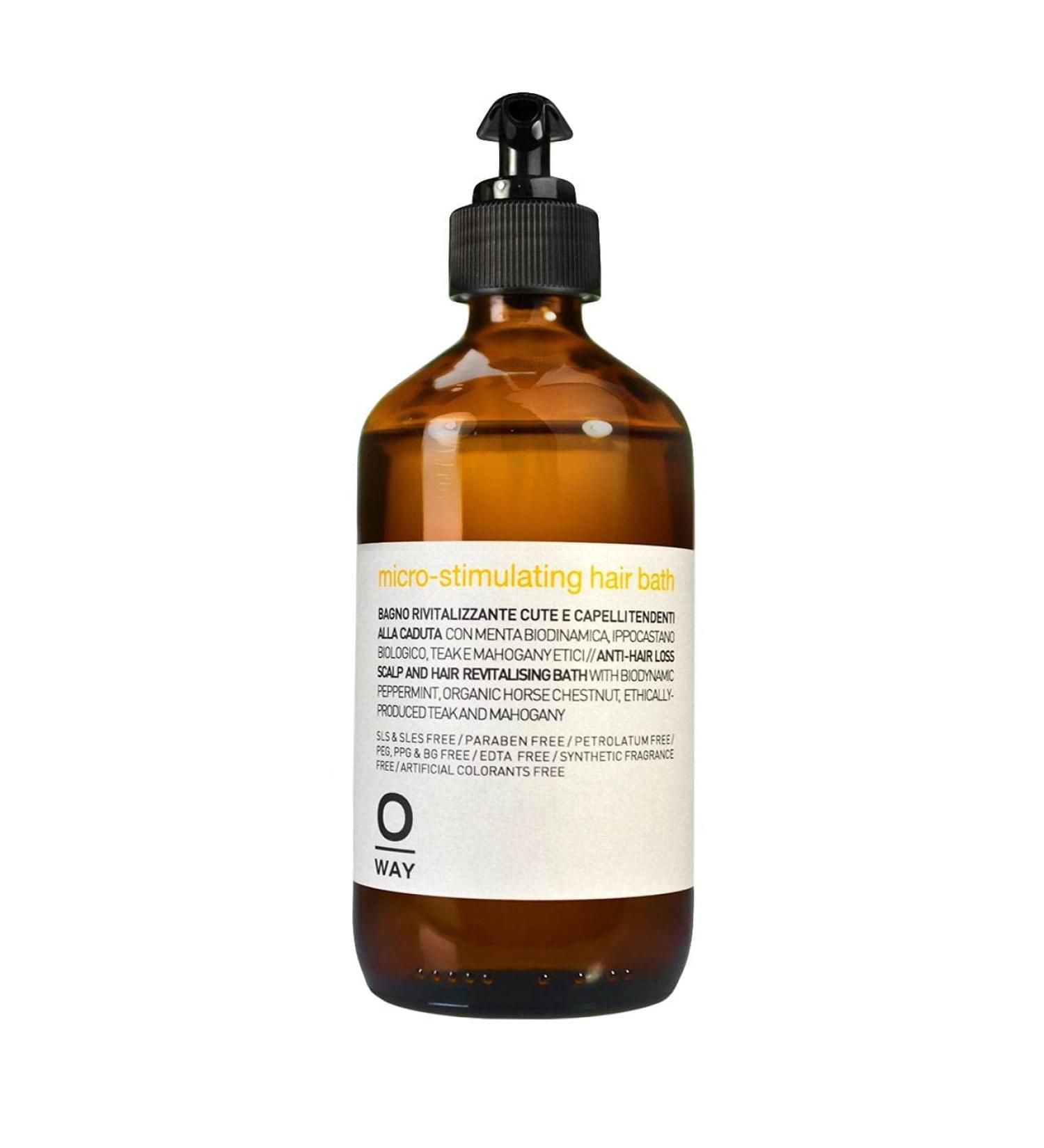 Oway Micro-Stimulating Hair Bath 8oz./240ml - Energizing Cleanser for Healthy Hair - Buy Online on GoSupps.com