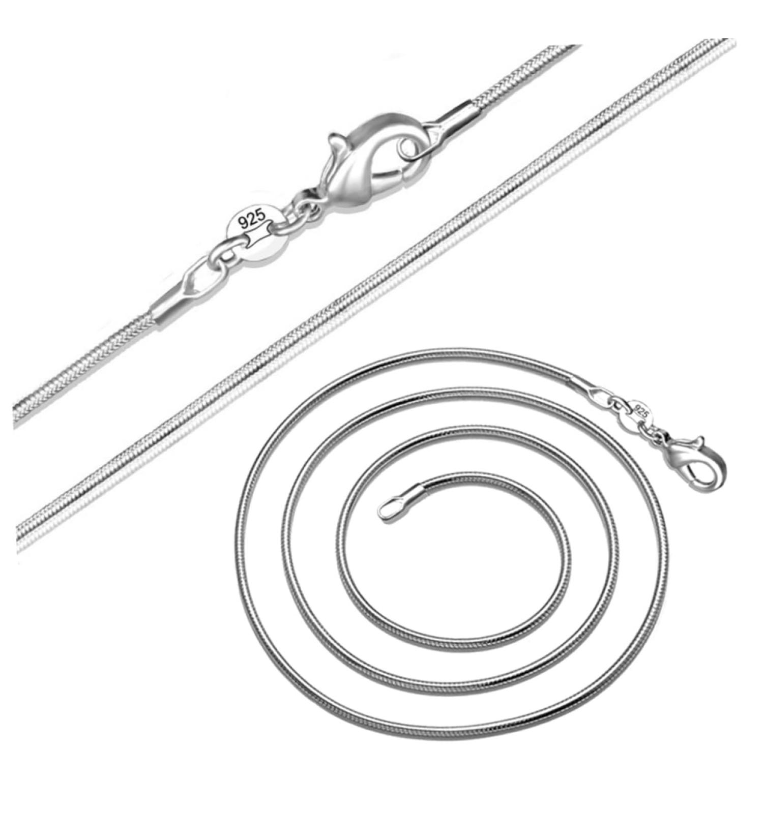 PRETYZOOM Silver Plated Necklace Pendant Necklace for Women 22 Cm Snake Chain Women Necklace Necklaces Fashion - Buy Online on GoSupps.com