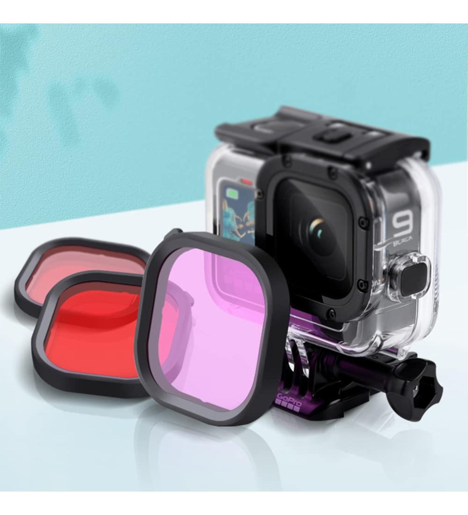 GoPro Hero 8/9/10 Dive Filter Set - Red Light Red Magenta Filters for Underwater Video/Photography - Buy Online on GoSupps.com