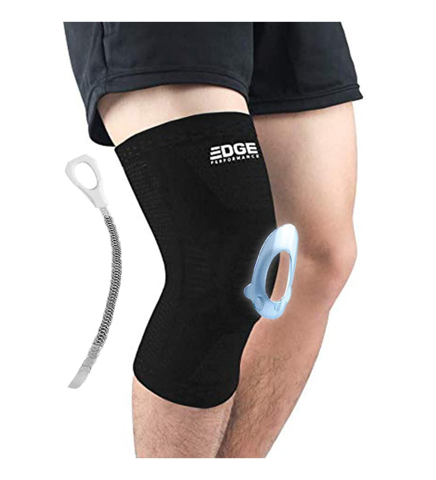 Knee Support Brace Compression Sleeve for Men & Women - Patella Gel Pads & Stabilizer - Pain Relief for Meniscus Tear ACL Arthritis - X-Large - Buy Online on GoSupps.com