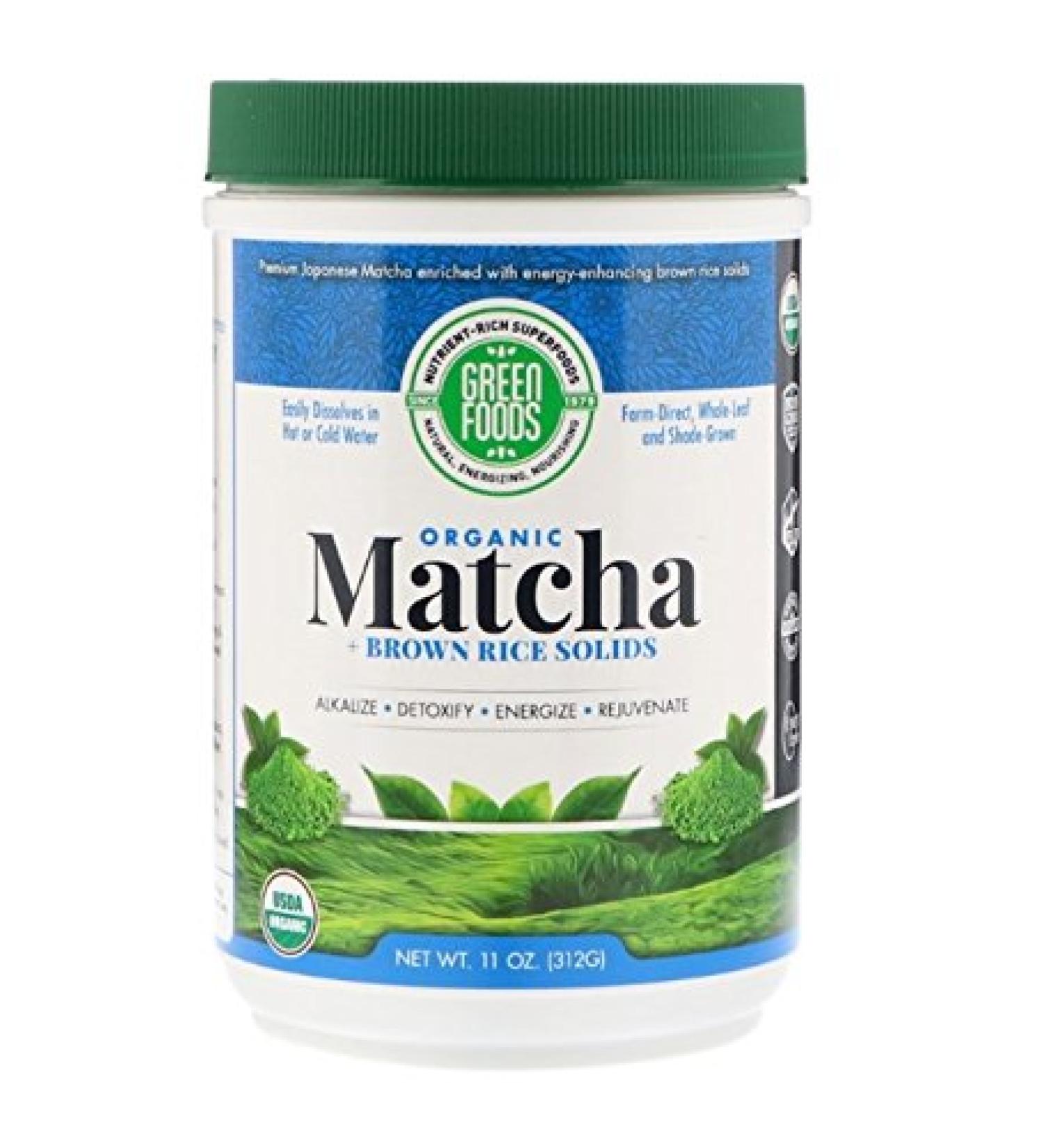 Green Foods Ceremonial Grade Matcha Green Tea Energy Blend 11 oz - Premium Antioxidant Boost - Buy Online on GoSupps.com
