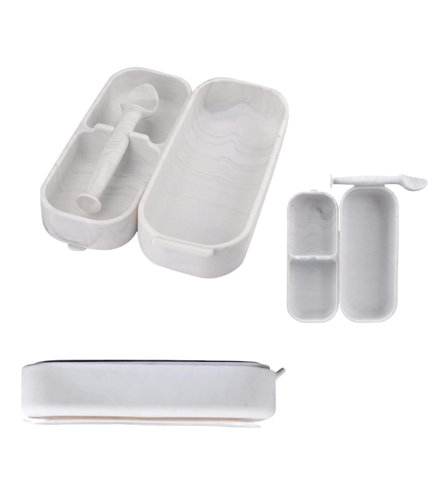 Suction Toddler Plate | BPA-Free Silicone Baby Dish | Pull-Apart Design for Travel | Microwave & Dishwasher Safe | Grey - Buy Online on GoSupps.com