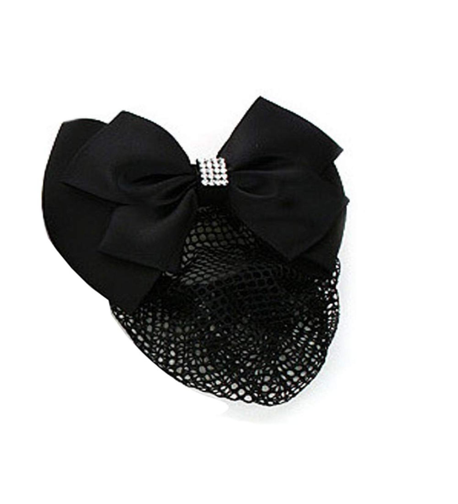 Women Hair Clip Hair Bun Cover Barrettes Net Snood Hairnet Lace Bow Decor Hair Clip Hairnet - Buy Online on GoSupps.com