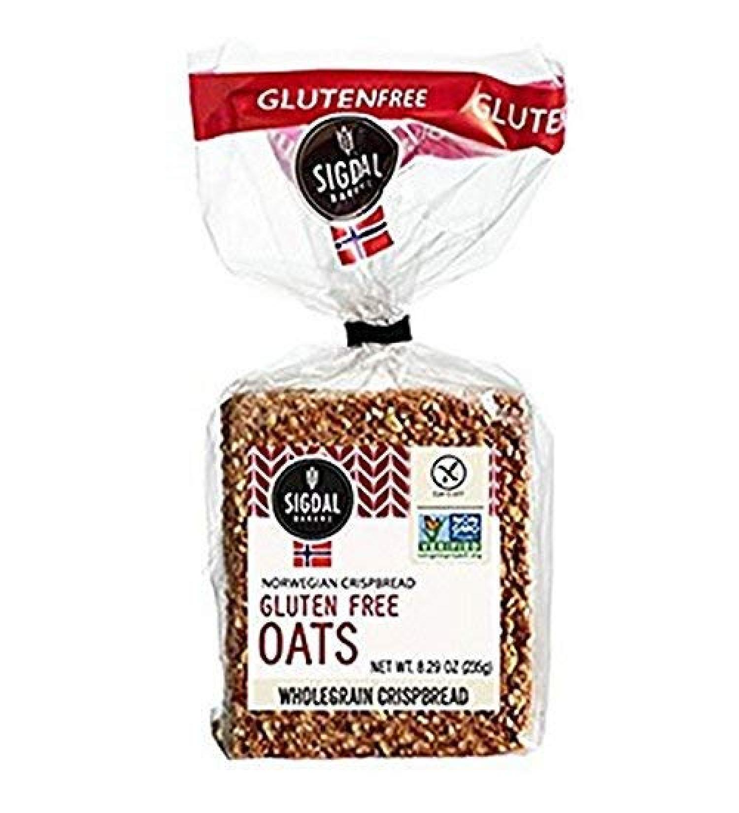 SIGDAL BAKERI, CRISPBREAD, OATS, GF, Pack of 12, Size 8.29 OZ - No Artificial Ingredients Gluten Free GMO Free Vegan Wheat Free Yeast Free12