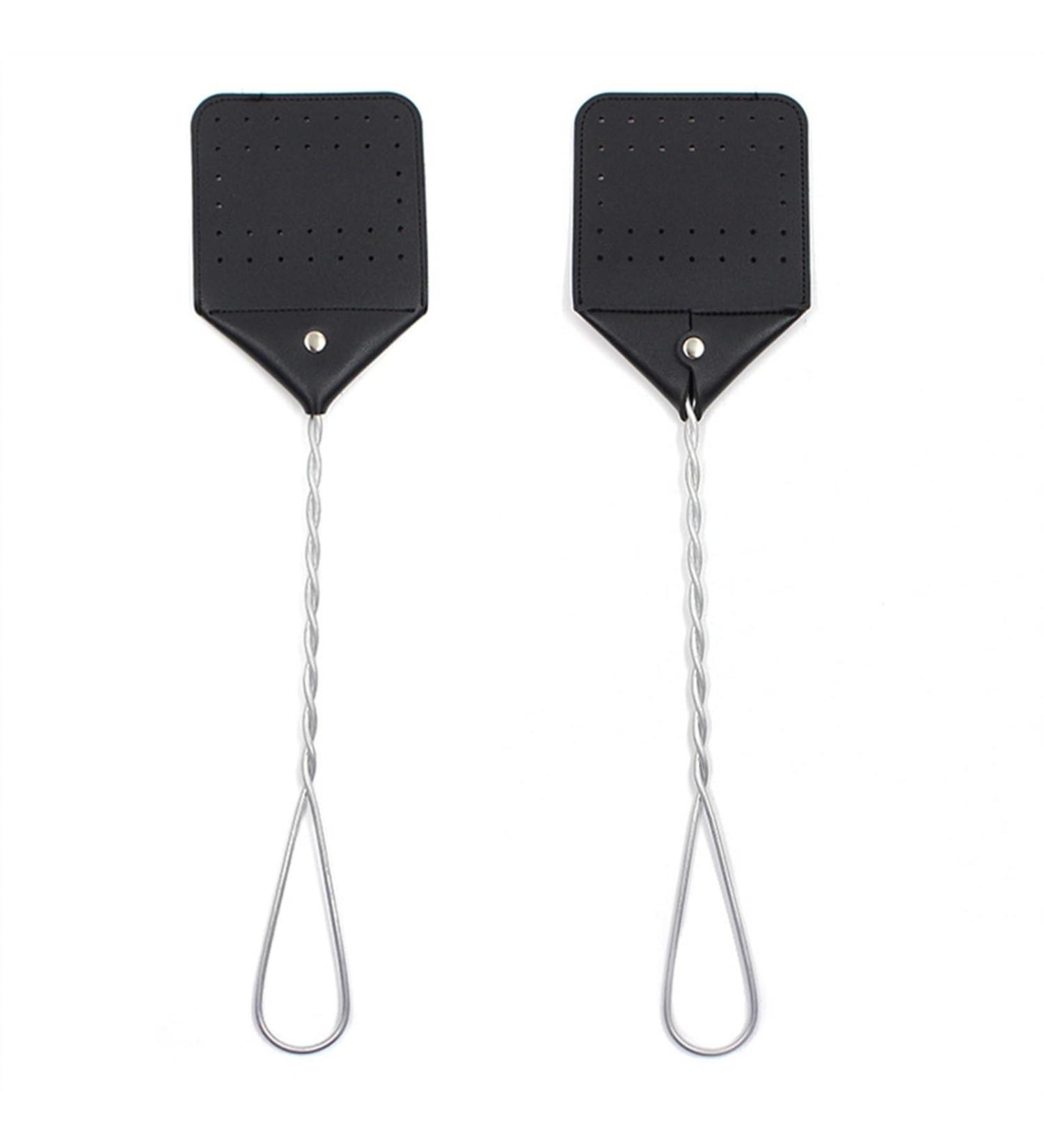 KKRAUS 2 Pack Fly Swatter Manual Leather Heavy Duty with Wooden Long Handle Fly Swatters for Outdoor Indoor Flies Bees Mosquitoes Flyswatter (Color : Black) - Buy Online on GoSupps.com