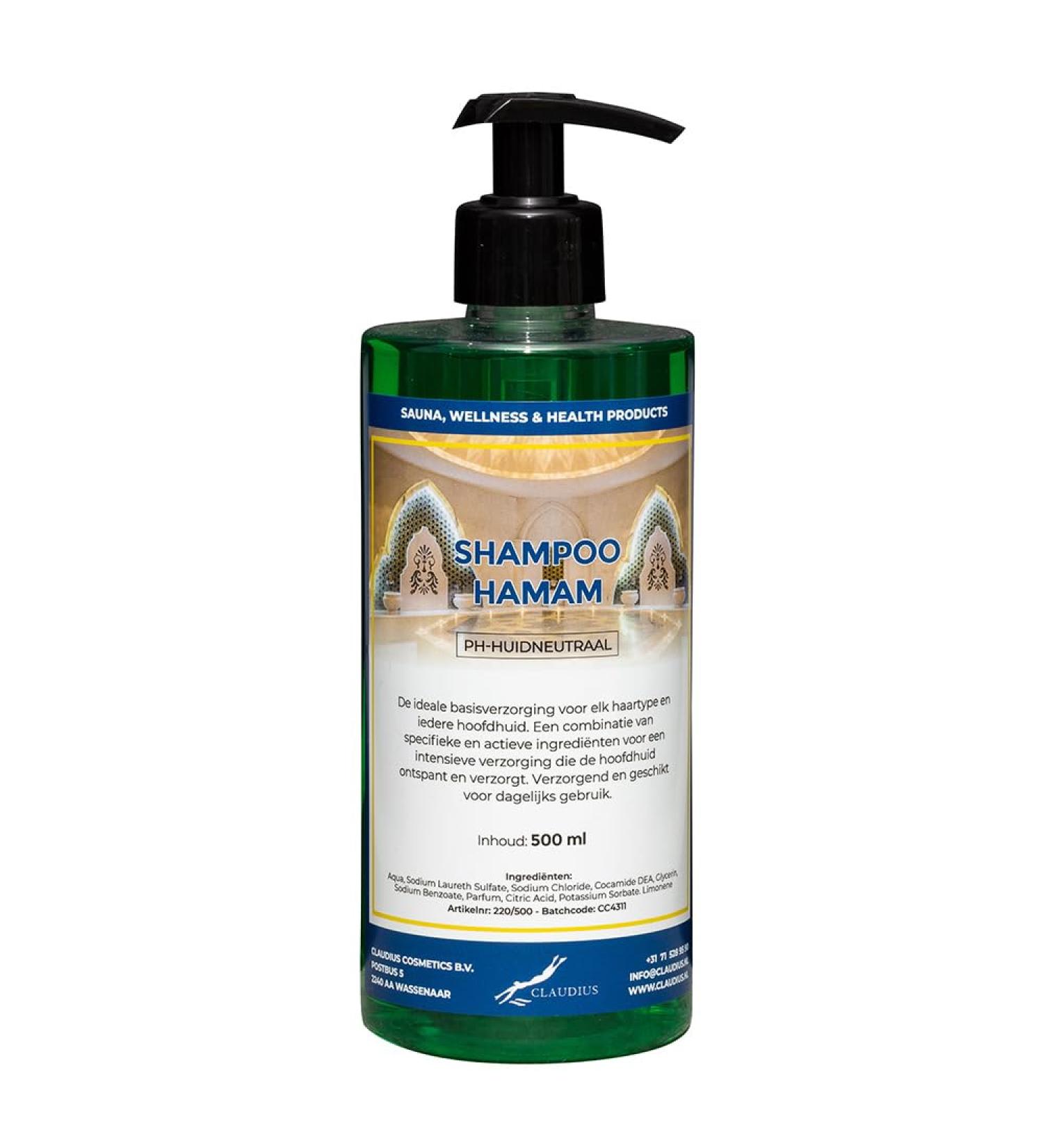 Claudius Hammam Shampoo 500ml with black pump - Hair care