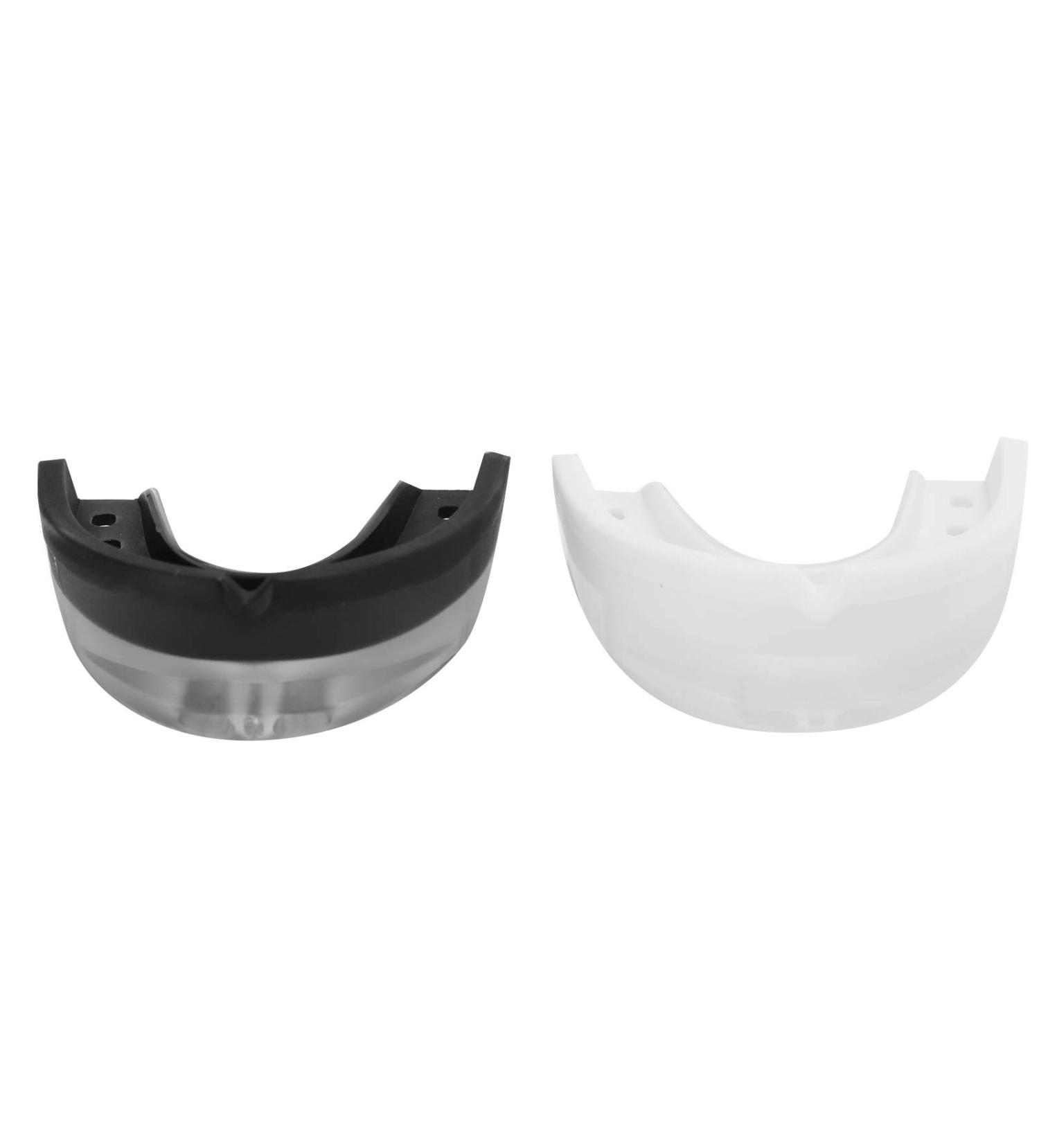 Verdant Touch Mouthguard EVA Gum Shield - 2 Pack for Football Basketball Boxing | White & Black - Buy Online on GoSupps.com